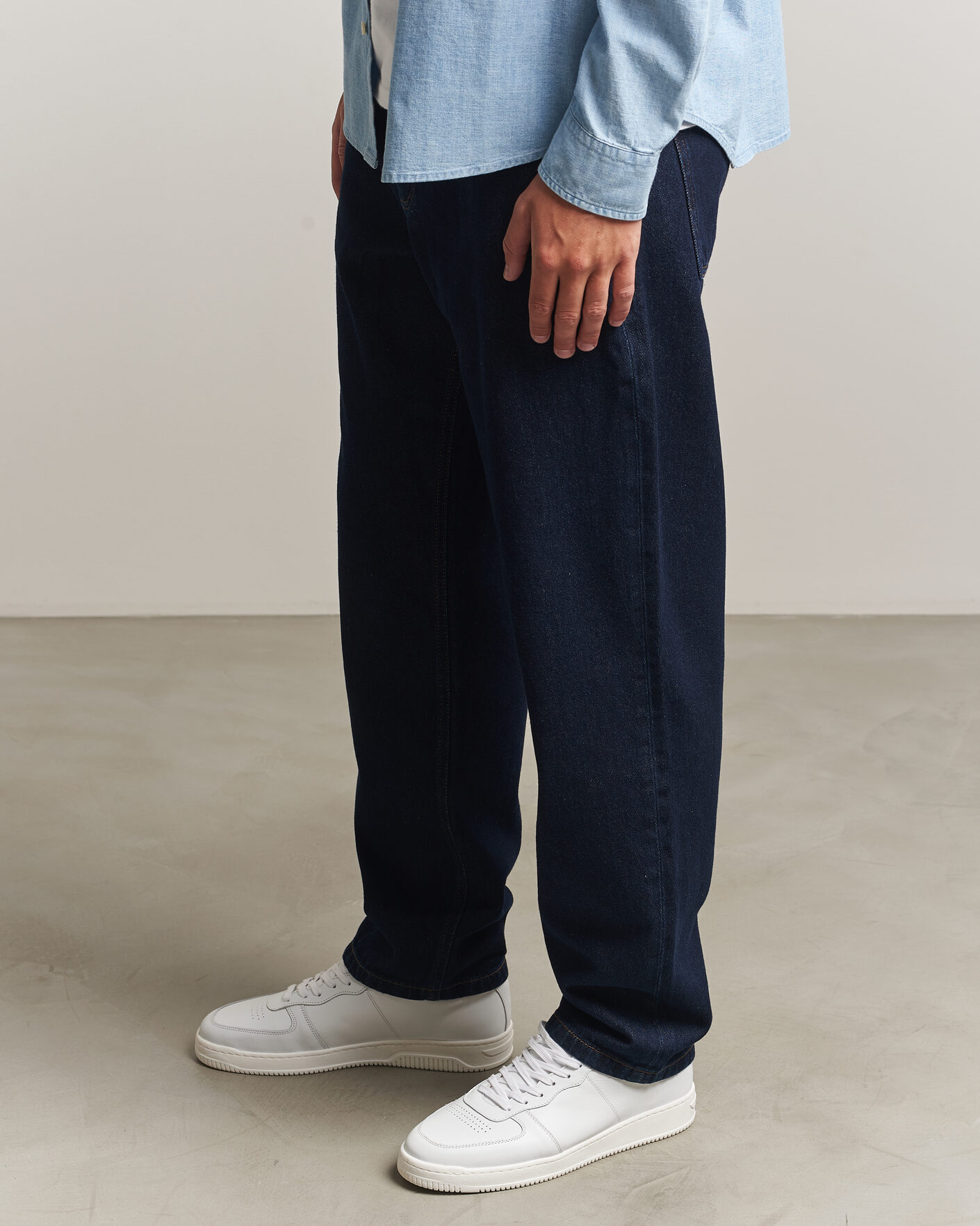 Mies | Tennarit | LES DEUX | Sporty Leather Sneaker White