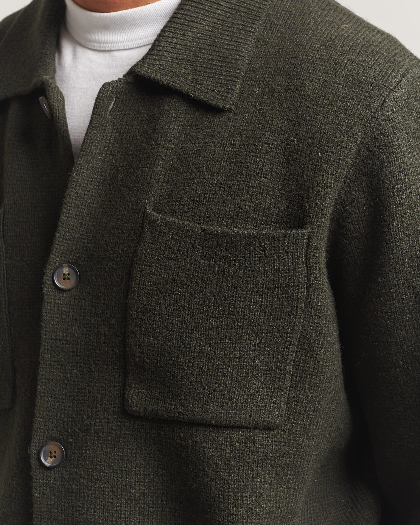 Mies | Puserot | LES DEUX | Milano Knit Overshirt Rosin Green