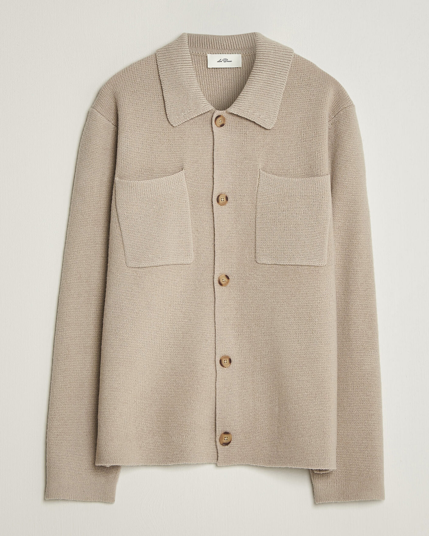 Mies | Puserot | LES DEUX | Milano Knit Overshirt Light Sand