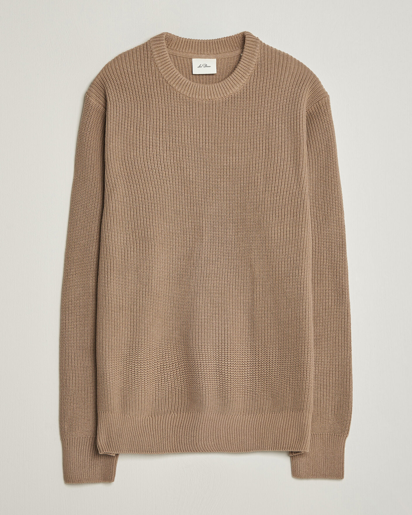 Mies | Puserot | LES DEUX | Rib Crewneck Knit Dark Sand