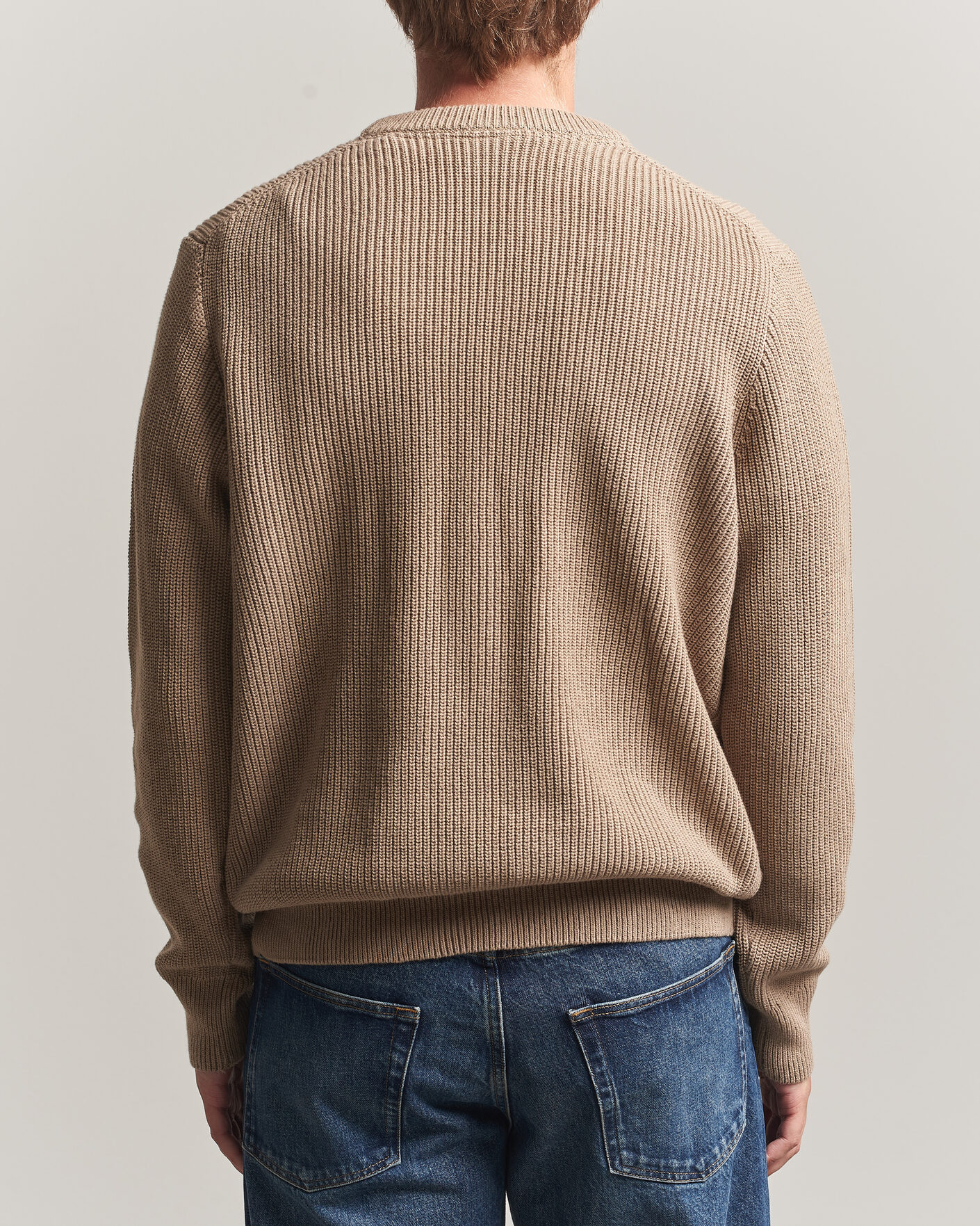 Mies | Puserot | LES DEUX | Rib Crewneck Knit Dark Sand