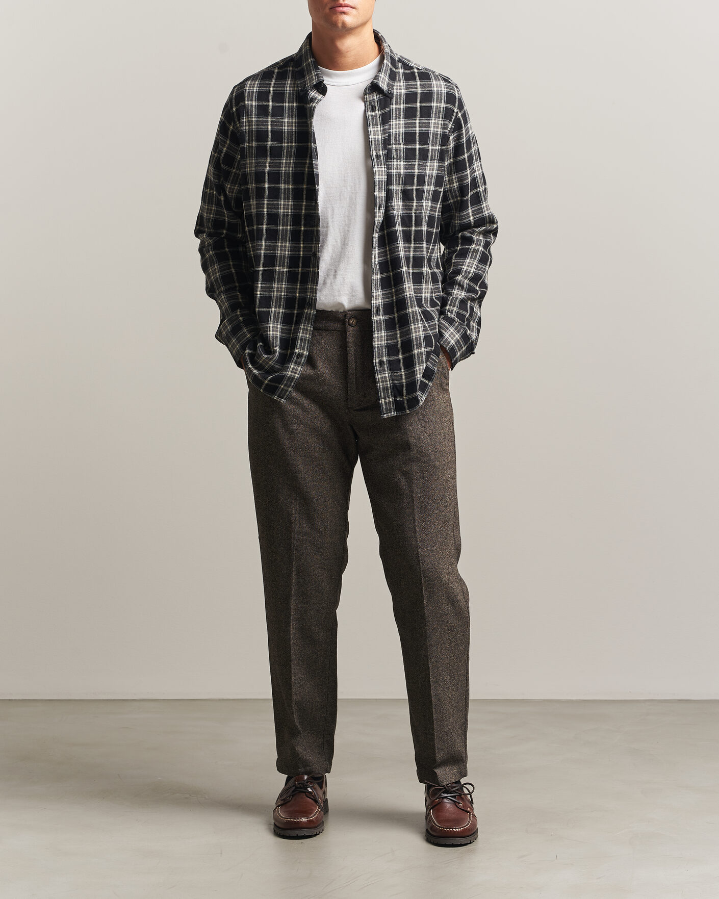 Mies | Housut | LES DEUX | Wool Melange Reg Suit Pants Caribou