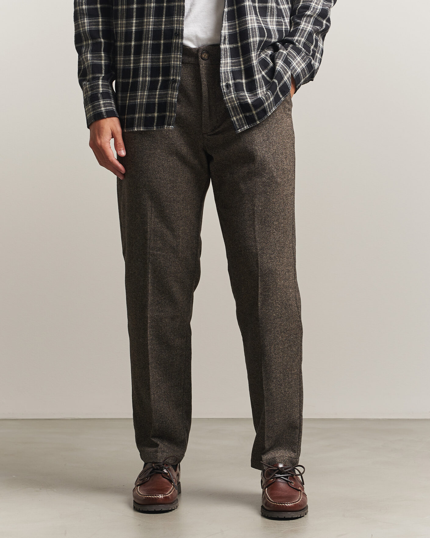 Mies | Housut | LES DEUX | Wool Melange Reg Suit Pants Caribou