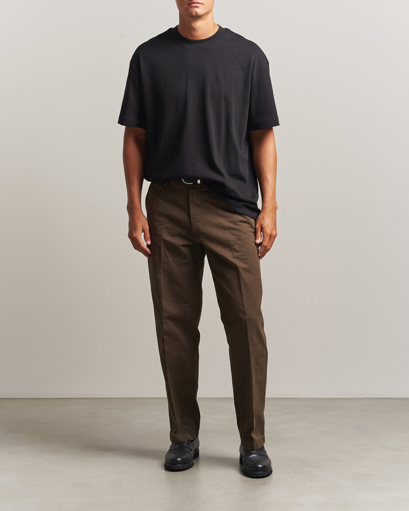 Mies | T-paidat | LES DEUX | Heavyweight T-Shirt Black
