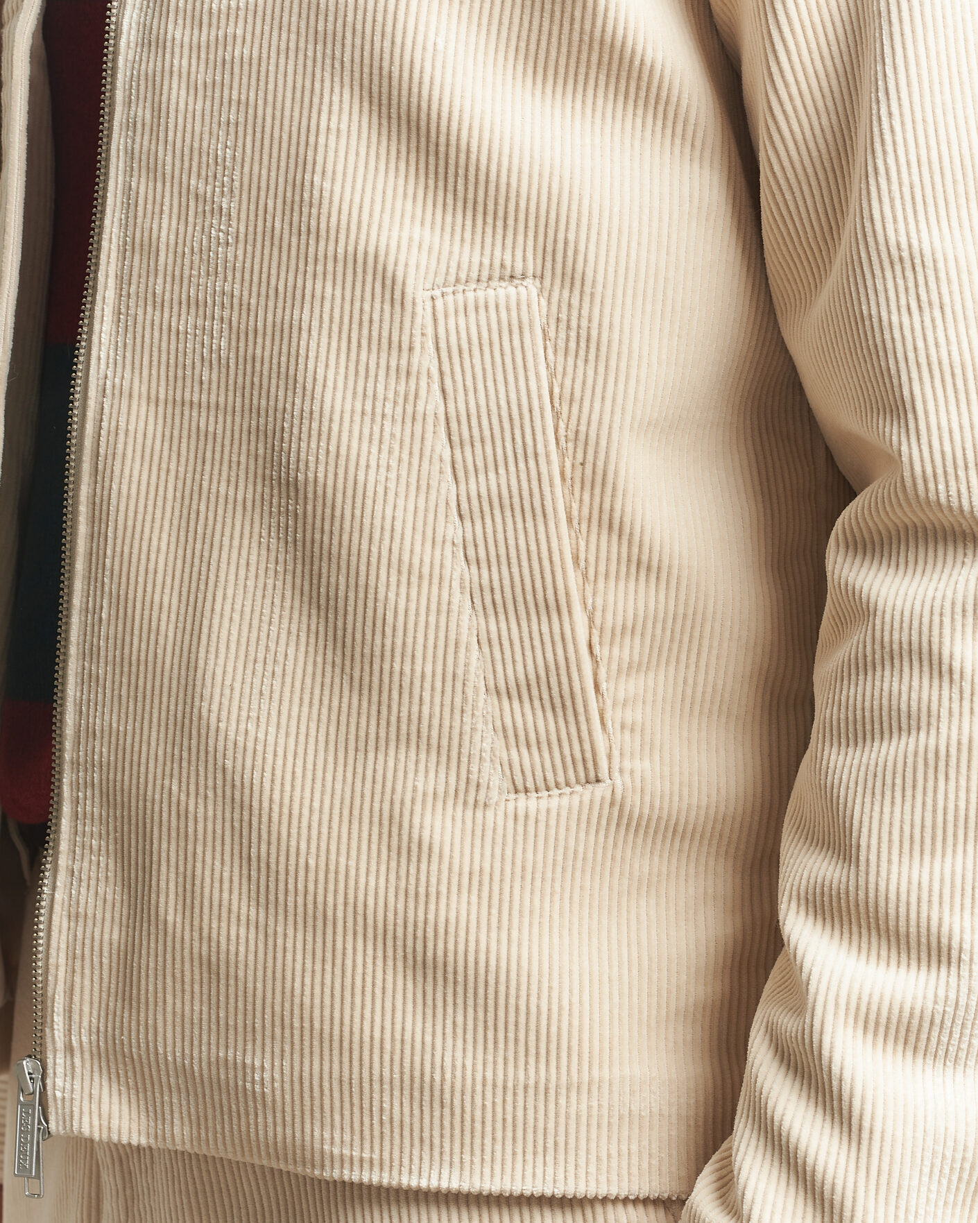 Mies | Takit | LES DEUX | Corduroy Zipper Coach Jacket Ivory