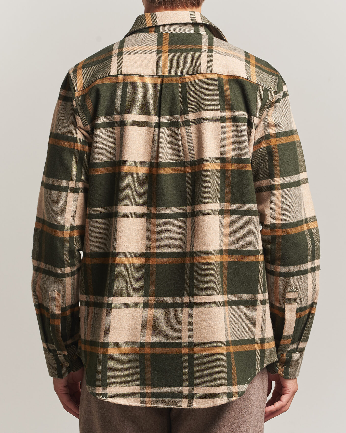 Mies | Kauluspaidat | LES DEUX | Check Flannel Shirt Rosin Green