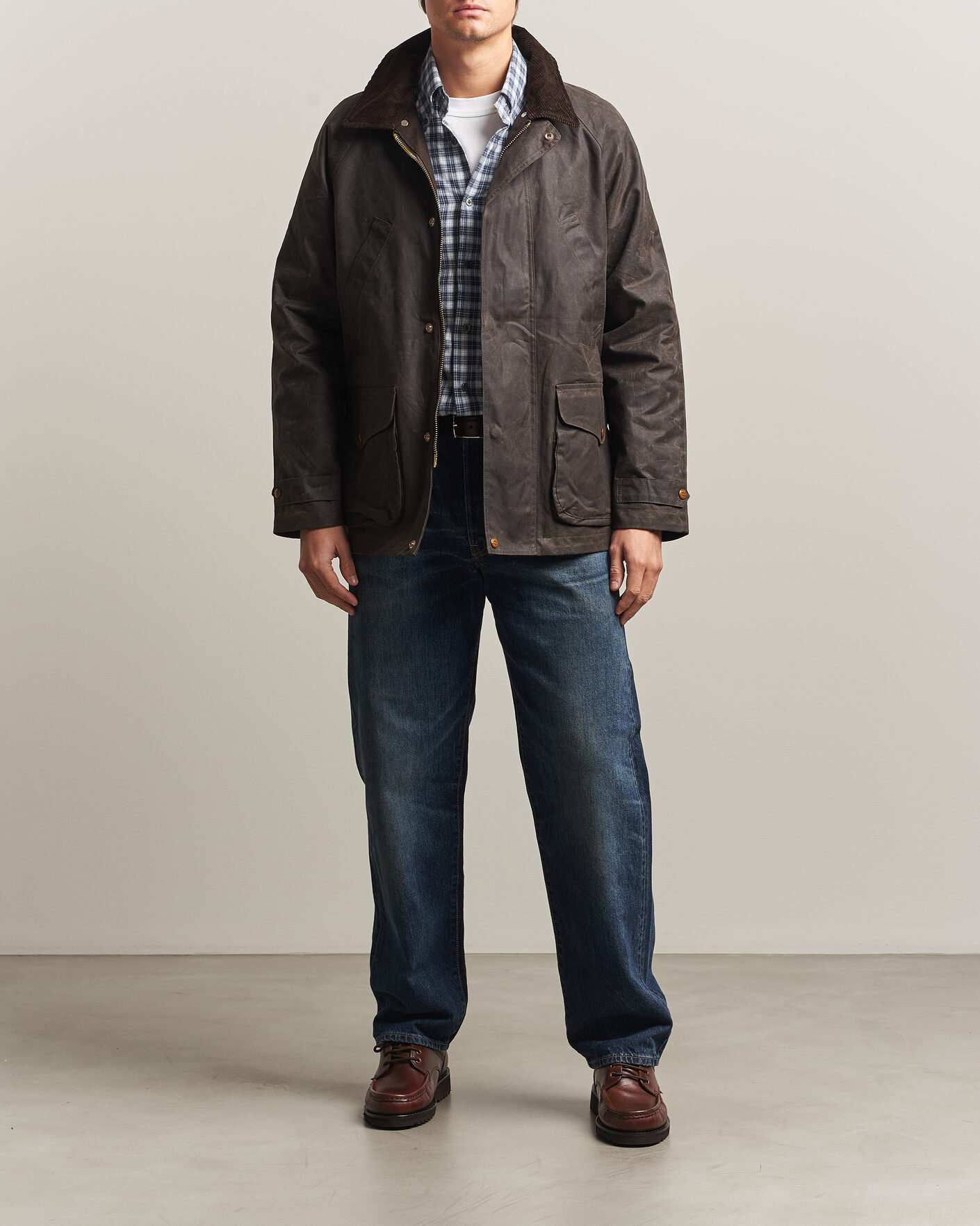 Mies | Takit | Manifattura Ceccarelli | Rain Caban Wax Cloth Chocolate