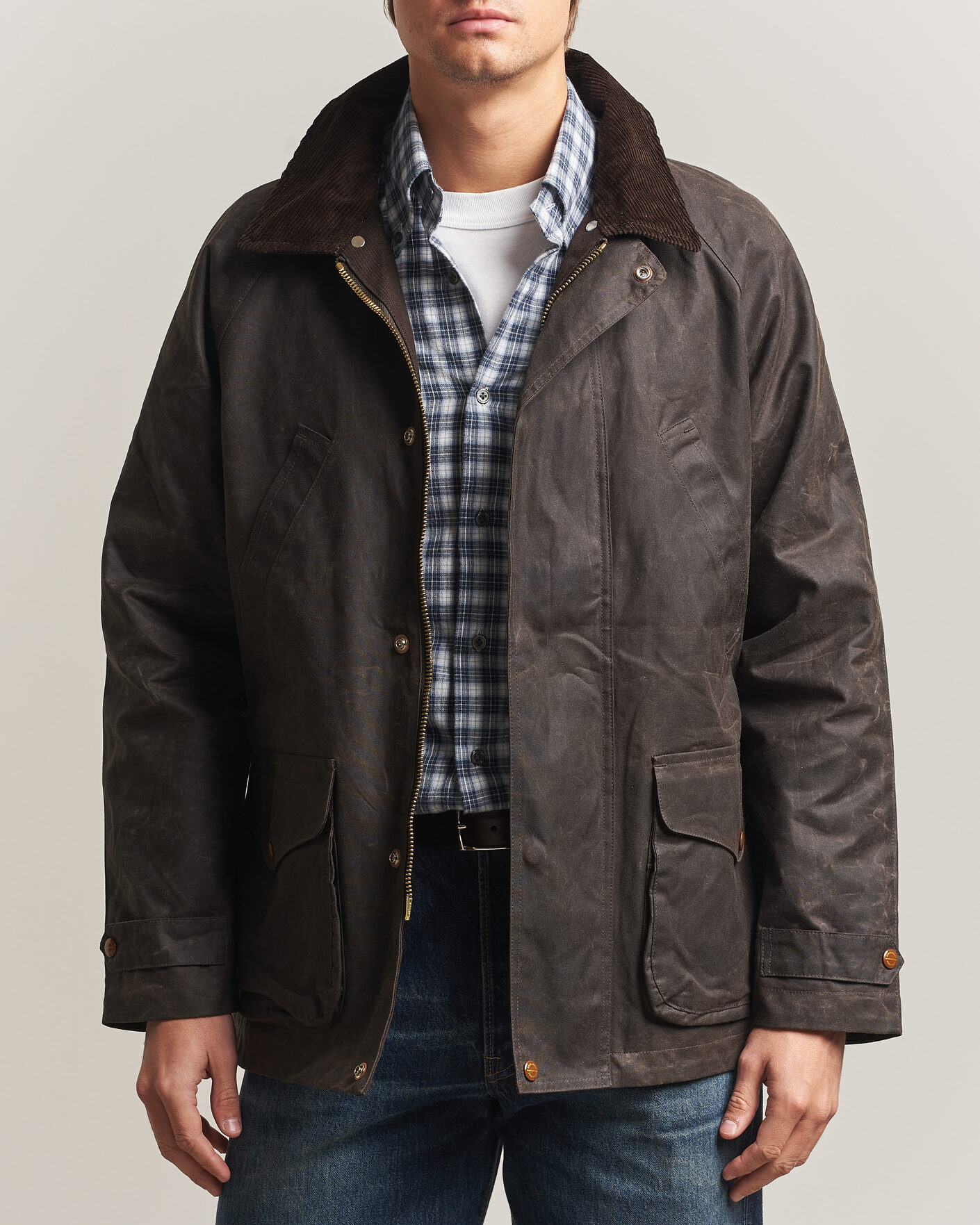 Mies | Takit | Manifattura Ceccarelli | Rain Caban Wax Cloth Chocolate