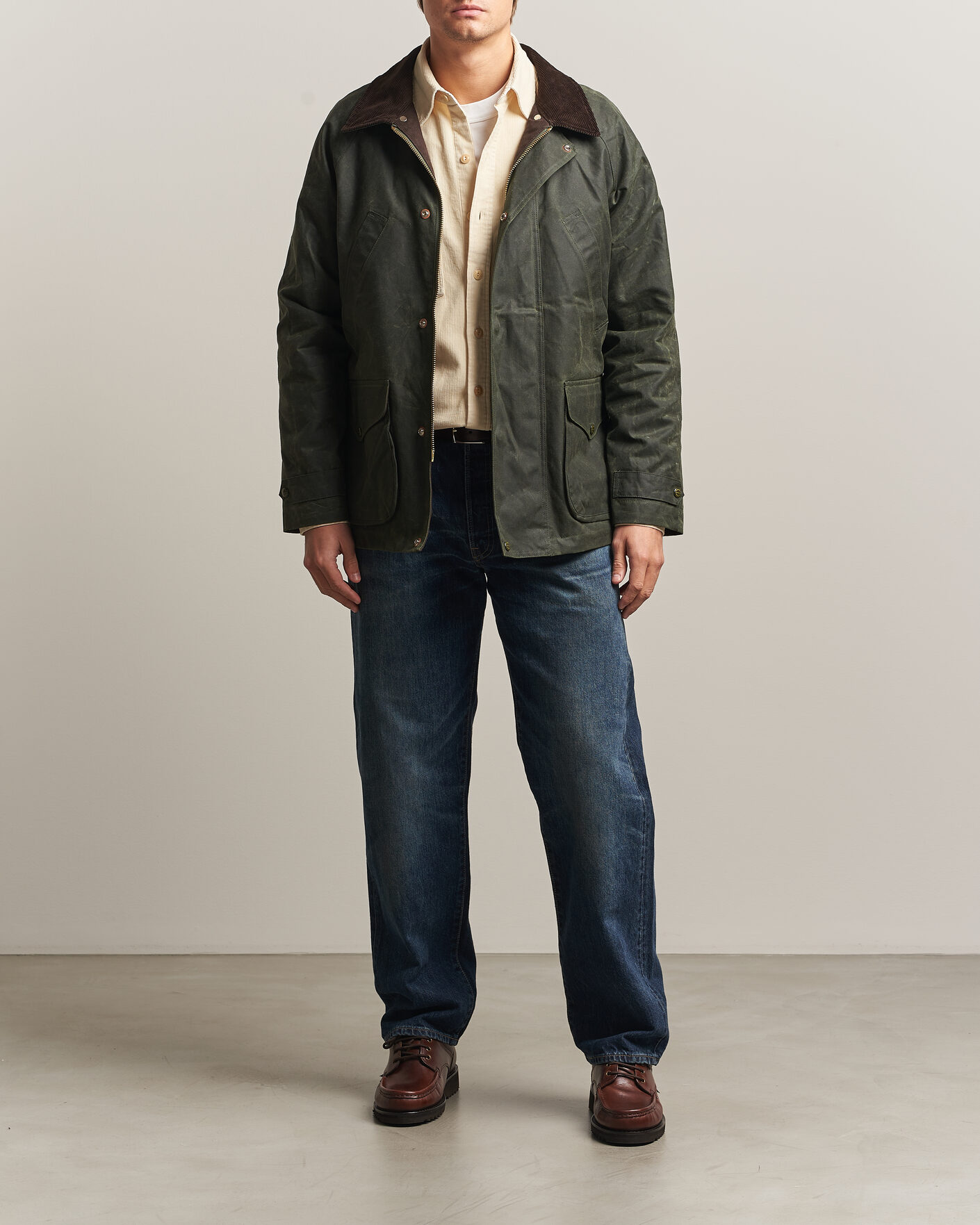 Mies | Takit | Manifattura Ceccarelli | Rain Caban Wax Cloth Dark Green