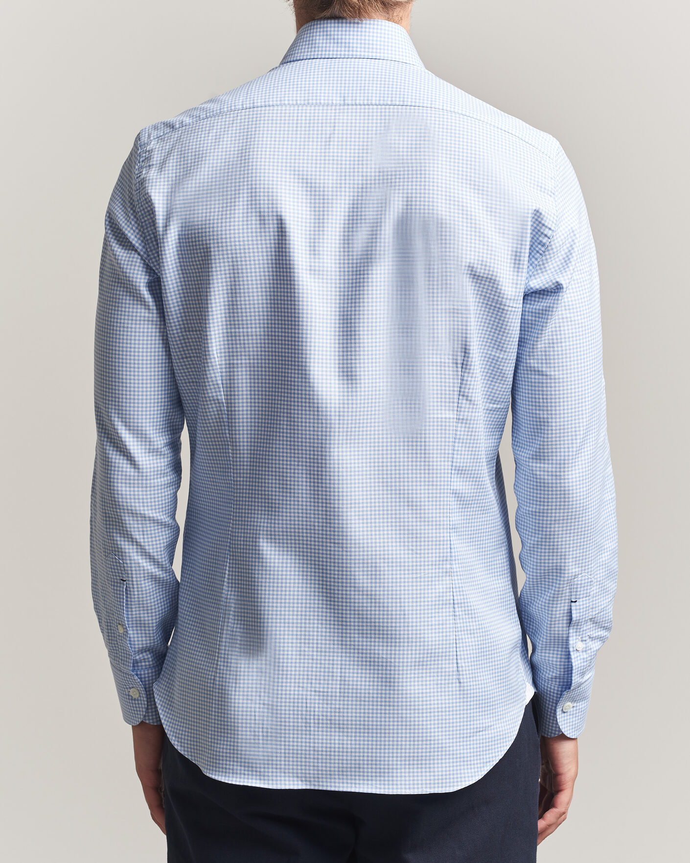 Mies | Kauluspaidat | Mazzarelli | Soft Oxford Button Down Shirt Light Blue Check