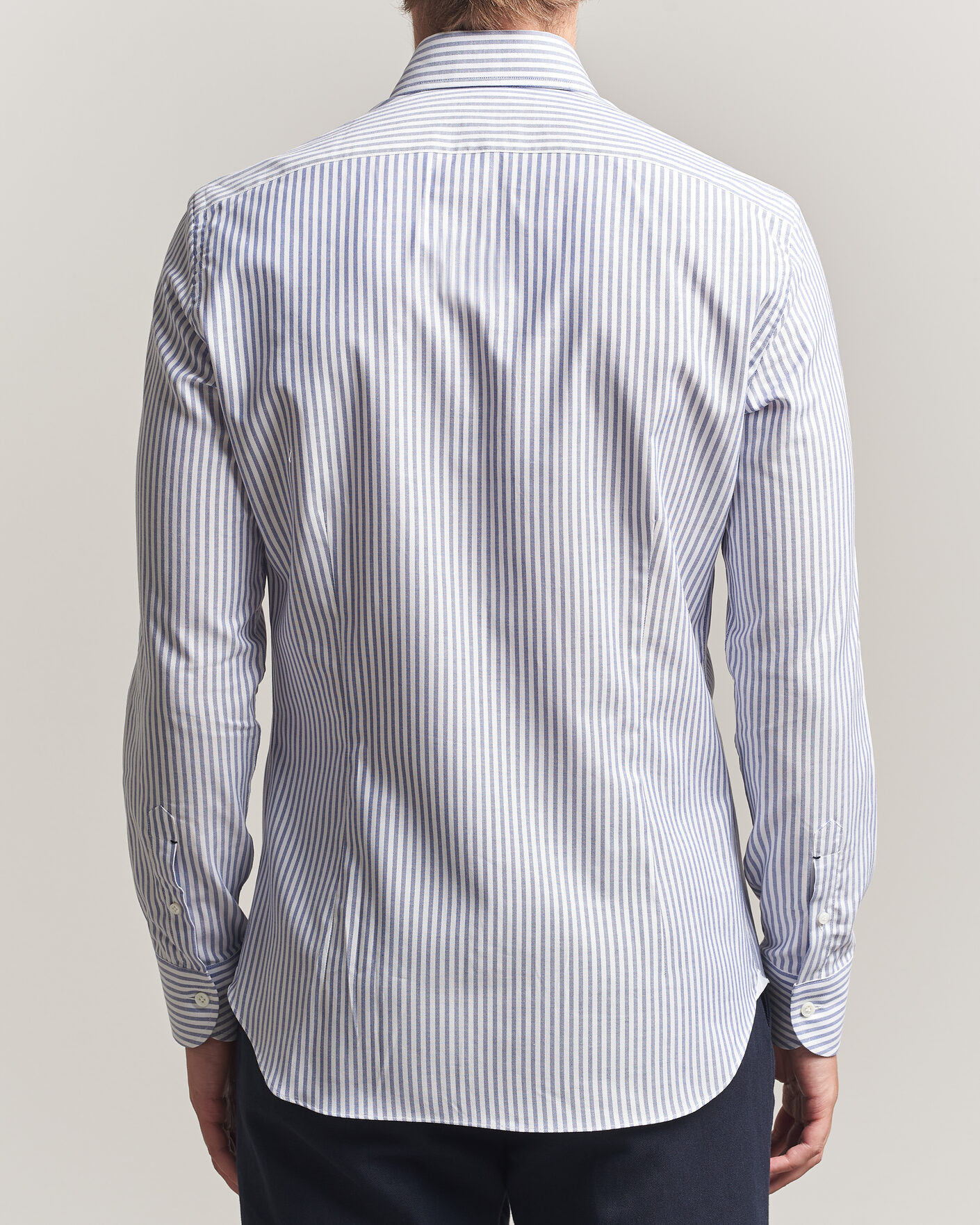 Mies | Kauluspaidat | Mazzarelli | Soft Oxford Button Down Shirt Blue Stripe