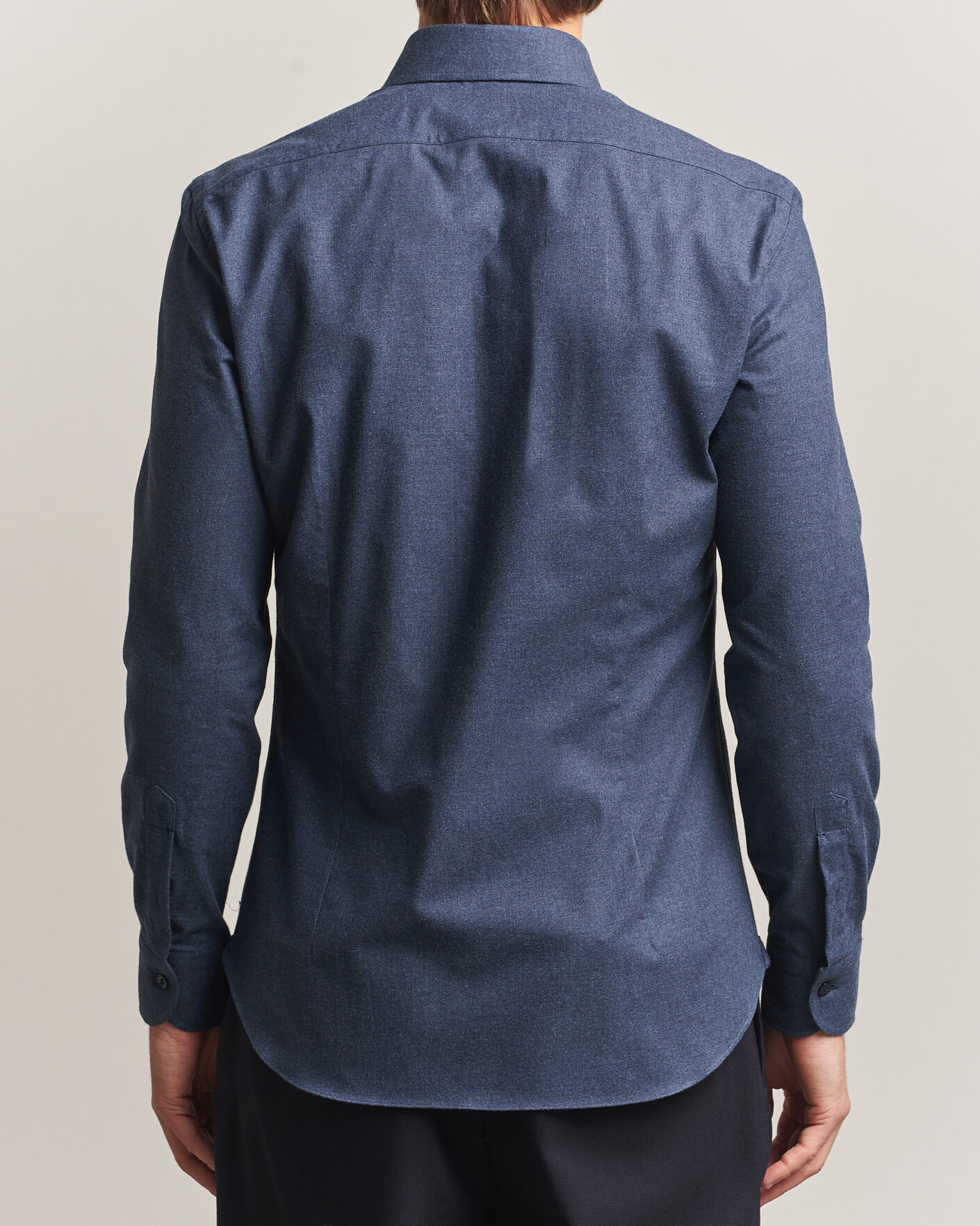 Mies | Kauluspaidat | Mazzarelli | Soft Flannel Button Down Shirt Navy