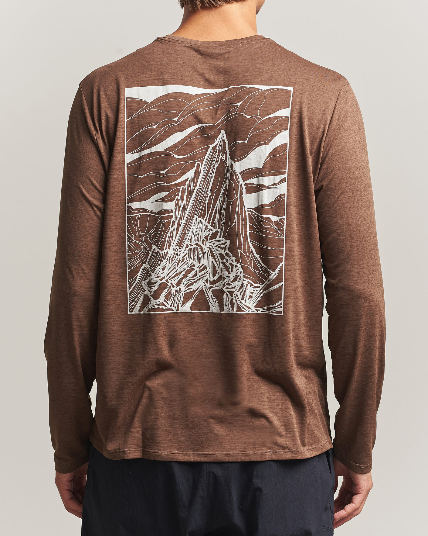 Mies | T-paidat | Patagonia | Long Sleeve Cap Cool Shirt Berm Brown