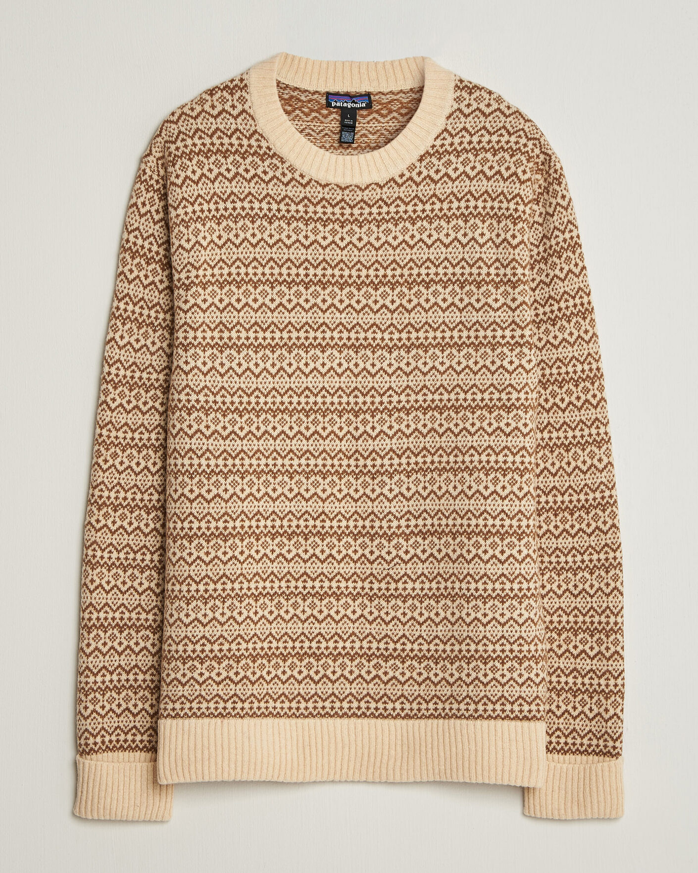 Mies | Puserot | Patagonia | Recycled Wool Blend Sweater Snow Squail Natural