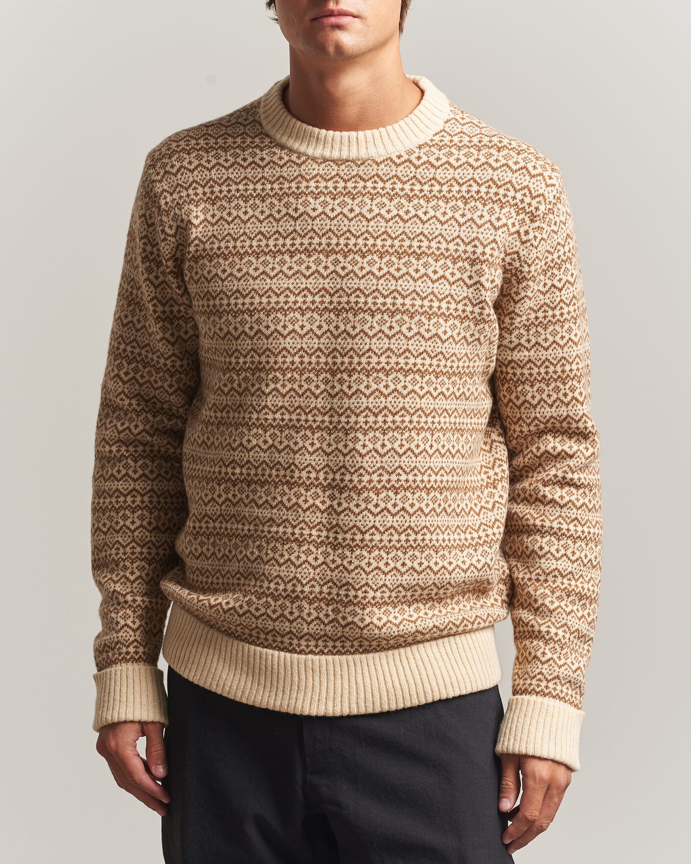 Mies | Puserot | Patagonia | Recycled Wool Blend Sweater Snow Squail Natural