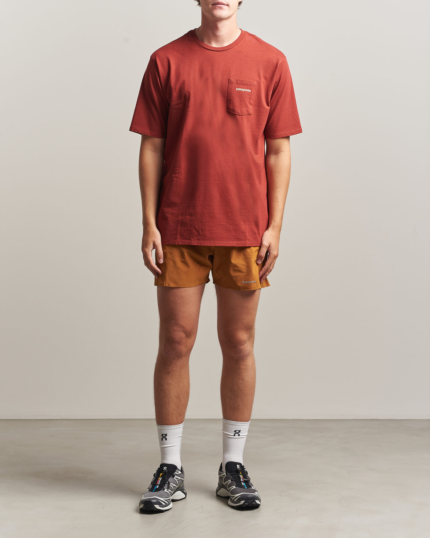 Mies | T-paidat | Patagonia | Boardshort Logo Pocket Responsibili T-Shirt Rusty Red
