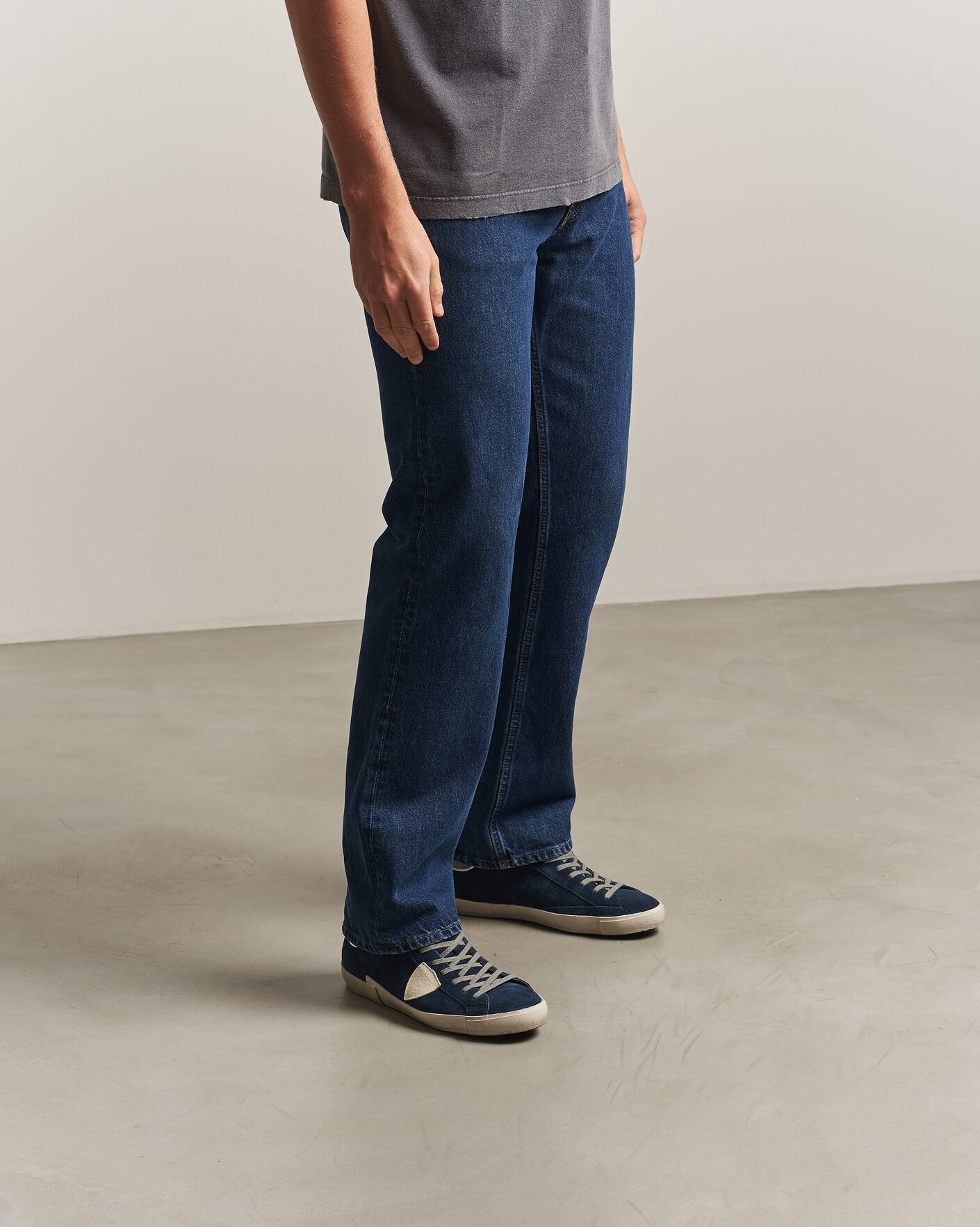 Mies | Tennarit | Philippe Model | PRSX Low Top Suede Sneaker Blue/Grey