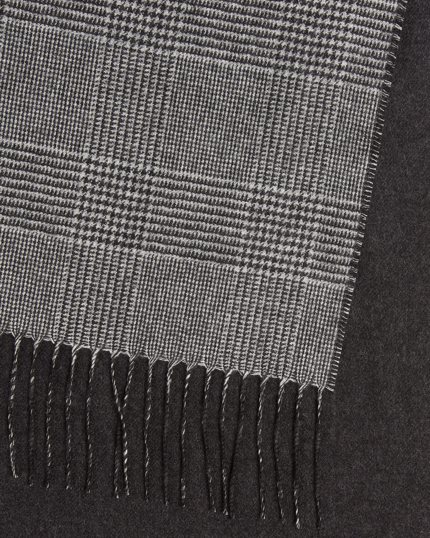 Mies | Kaulaliinat | Piacenza Cashmere | Cashmere/Silk Glencheck Scarf Grey Melange