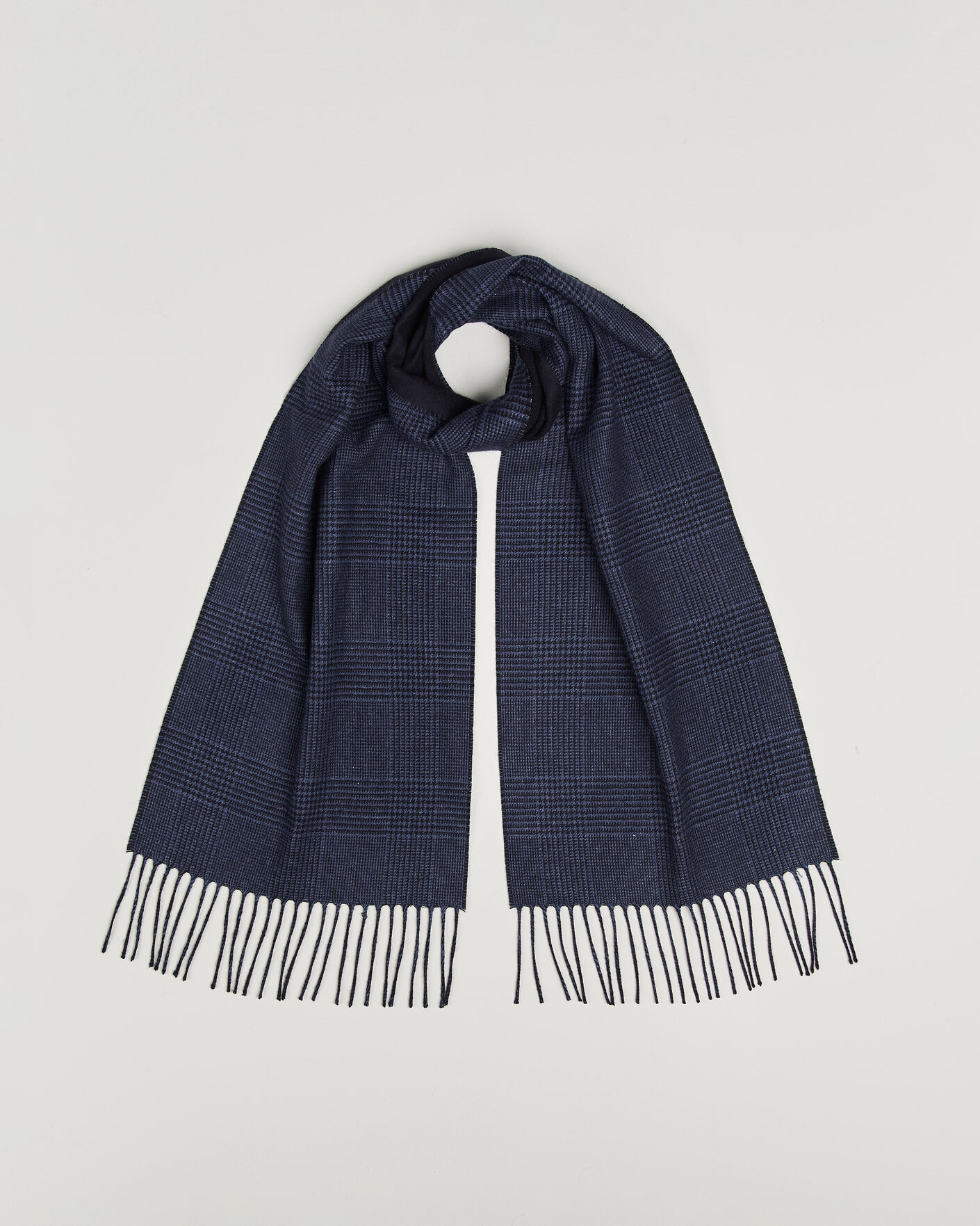 Mies | Kaulaliinat | Piacenza Cashmere | Cashmere/Silk Glencheck Scarf Navy