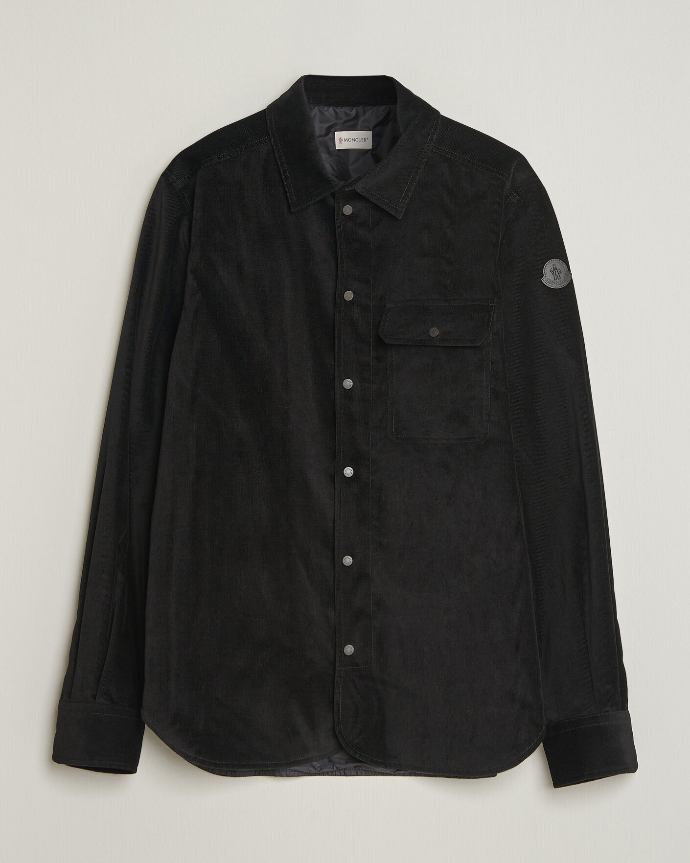 Mies | Kauluspaidat | Moncler | Corduroy Overshirt Black