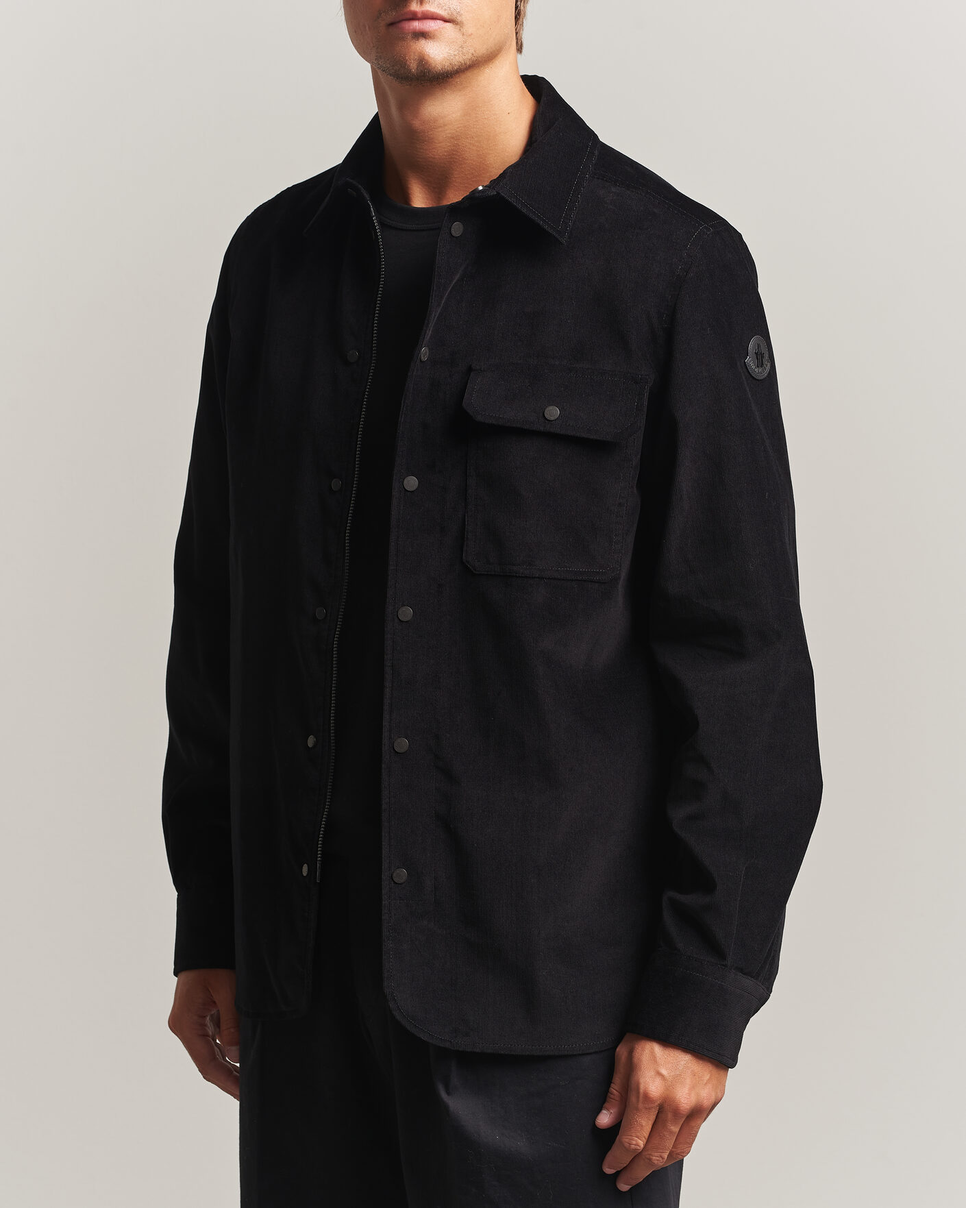Mies | Kauluspaidat | Moncler | Corduroy Overshirt Black