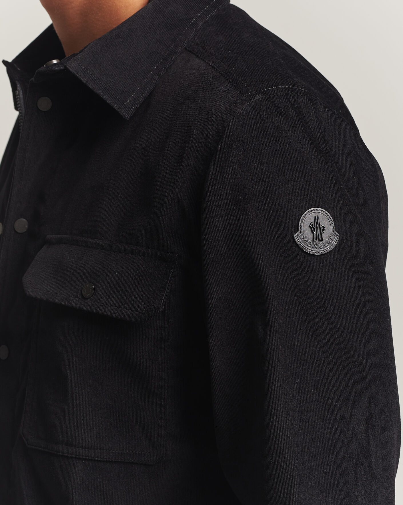Mies | Kauluspaidat | Moncler | Corduroy Overshirt Black