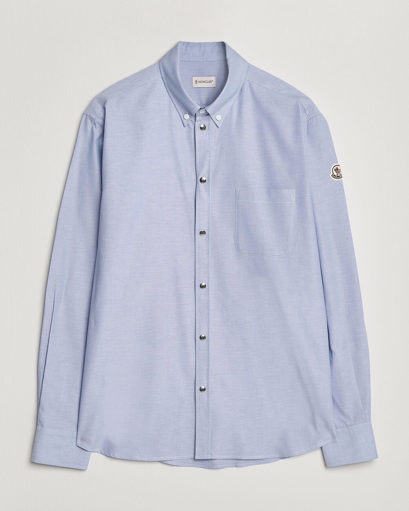 Mies | Kauluspaidat | Moncler | Popeline Shirt Light Blue