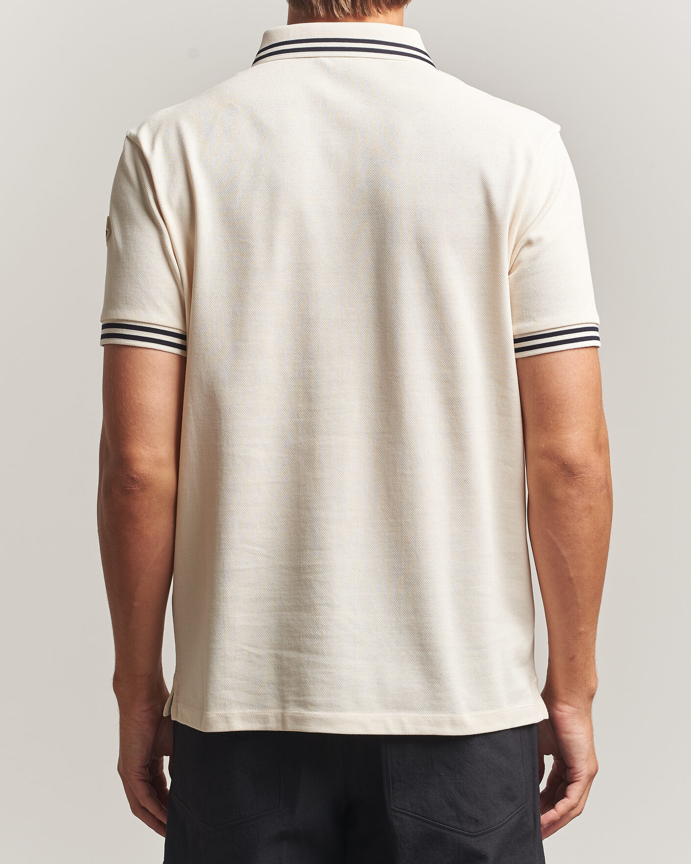 Mies | Pikeet | Moncler | Contrast Collar Polo Off White