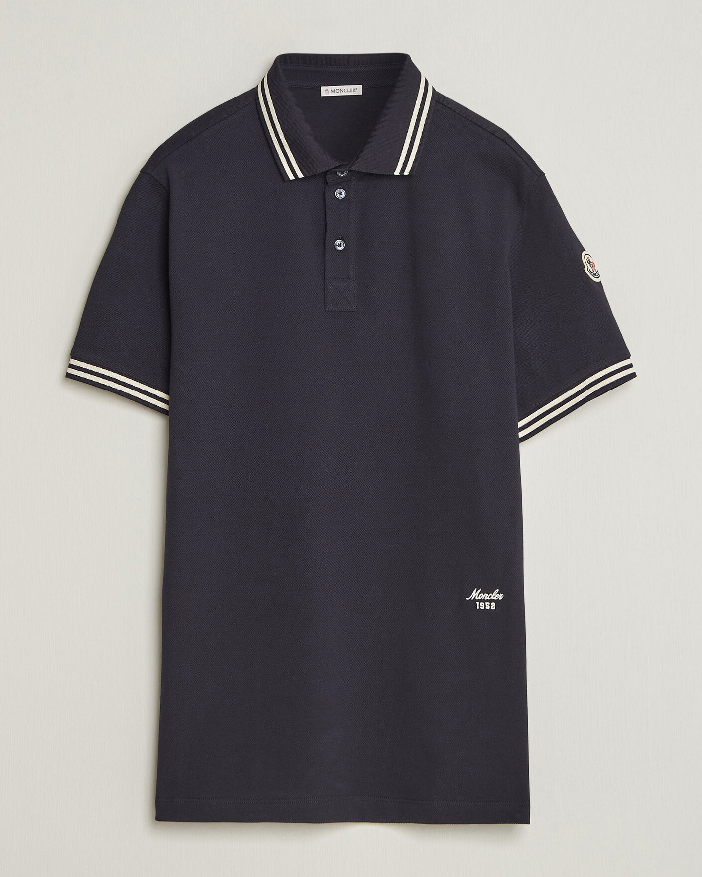 Mies | Pikeet | Moncler | Contrast Collar Polo Navy