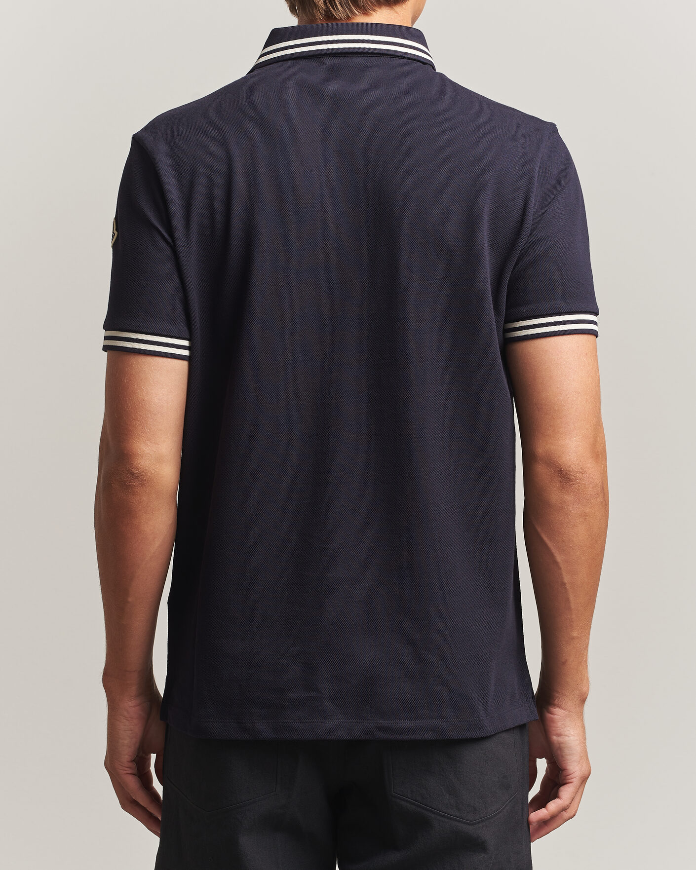Mies | Pikeet | Moncler | Contrast Collar Polo Navy