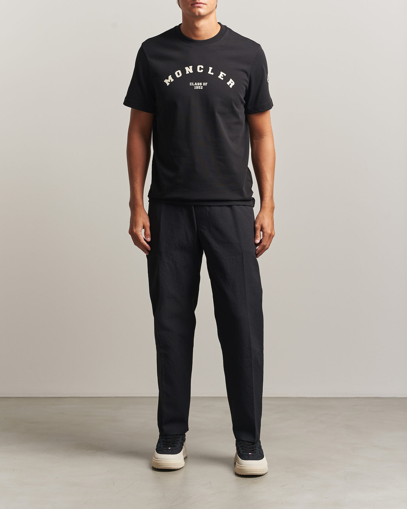 Mies | T-paidat | Moncler | College Logo T-Shirt Black