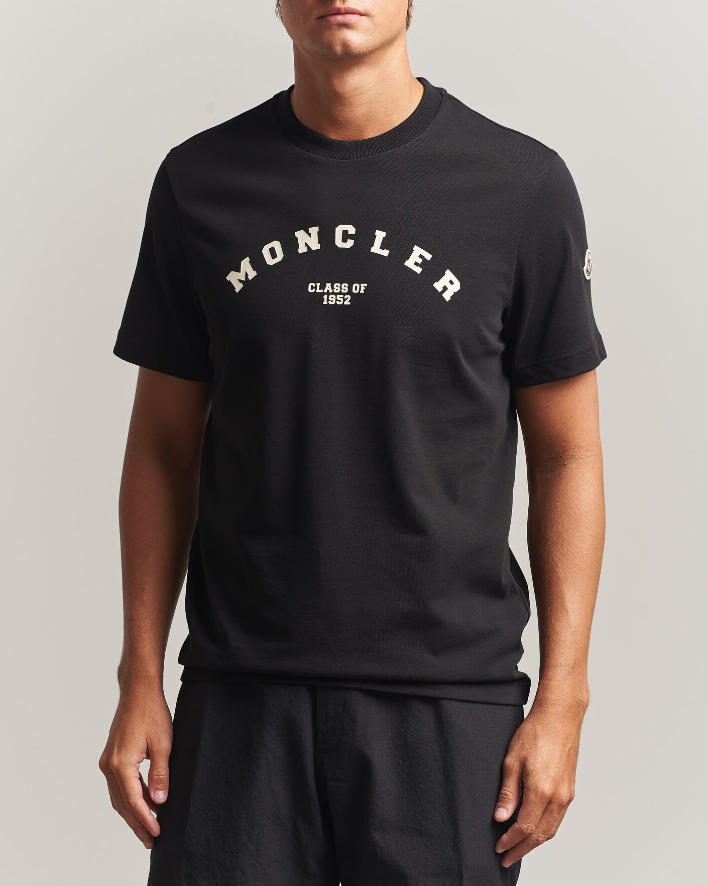 Mies | T-paidat | Moncler | College Logo T-Shirt Black