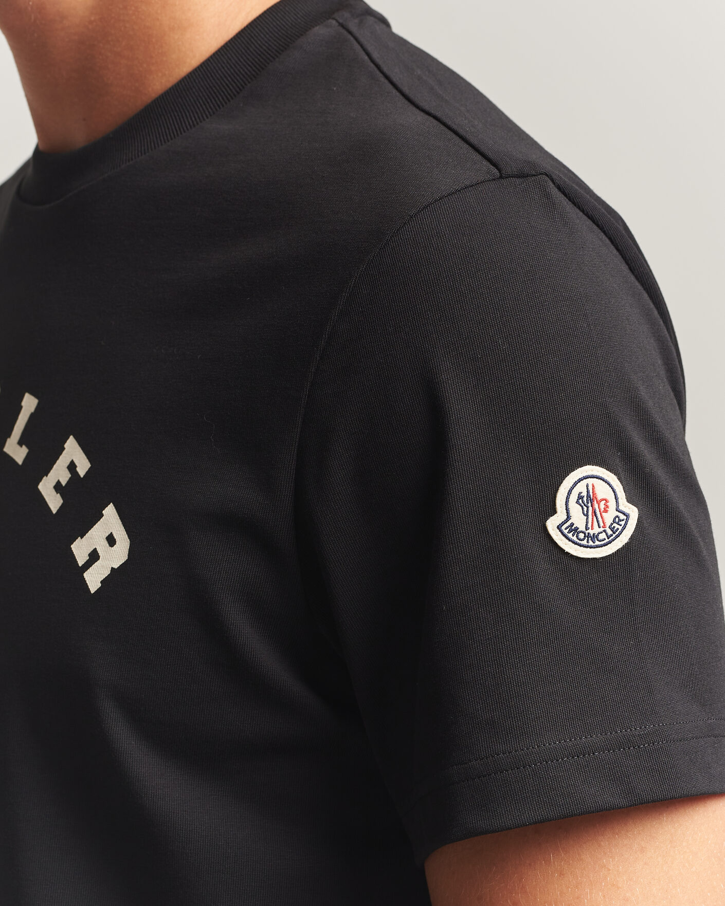 Mies | T-paidat | Moncler | College Logo T-Shirt Black