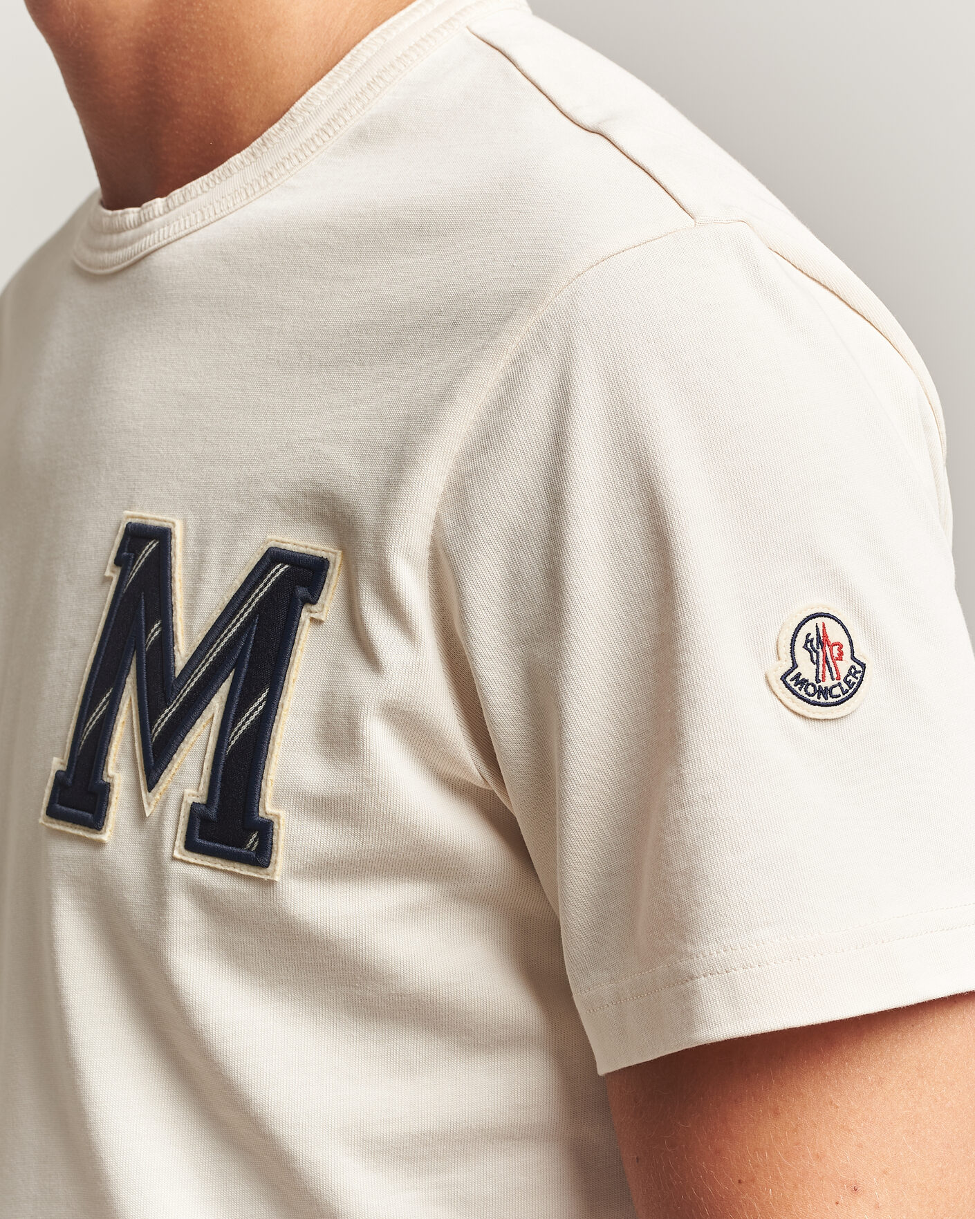 Mies | T-paidat | Moncler | Varsity Logo T-Shirt Off White