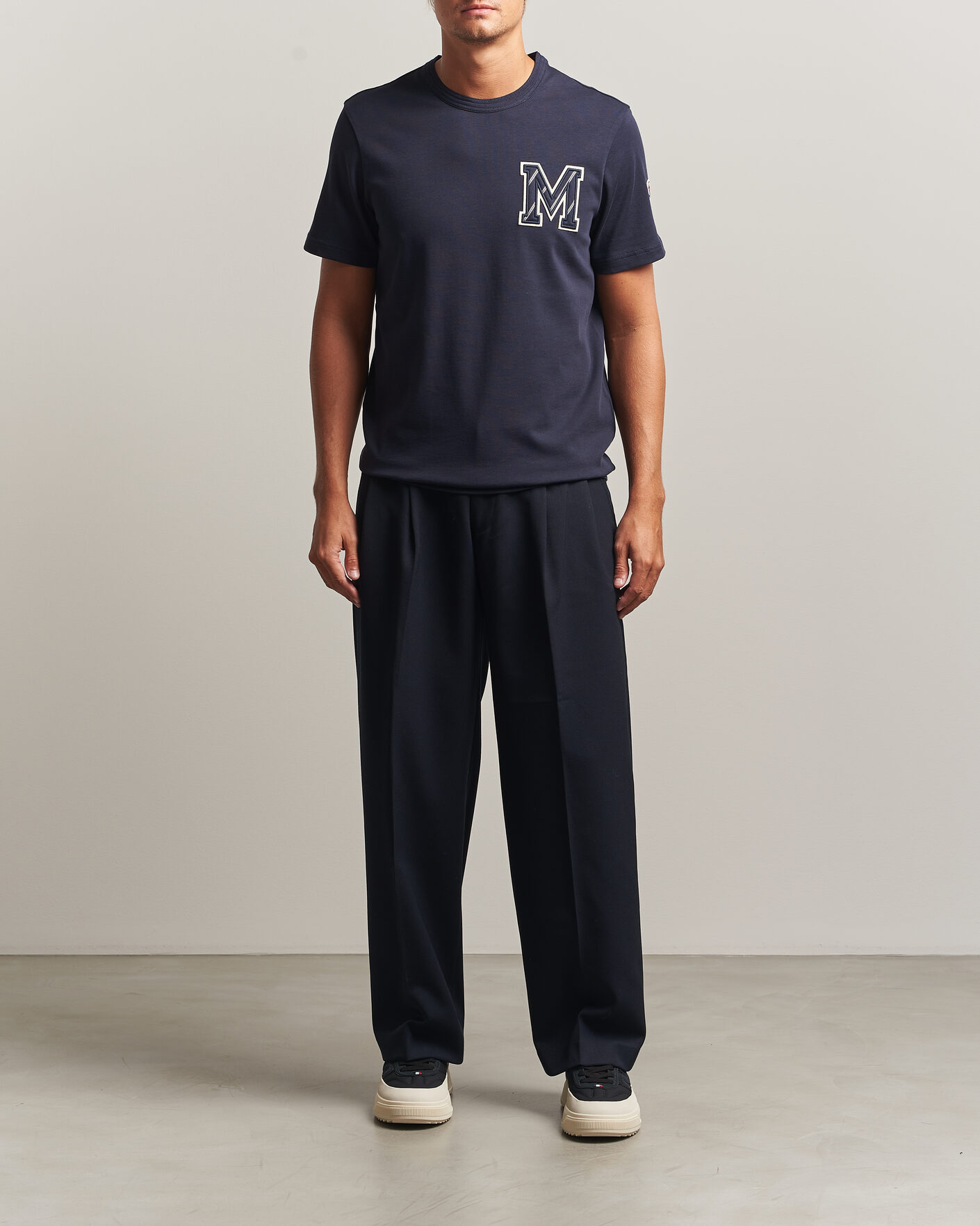 Mies | T-paidat | Moncler | Varsity Logo T-Shirt Navy