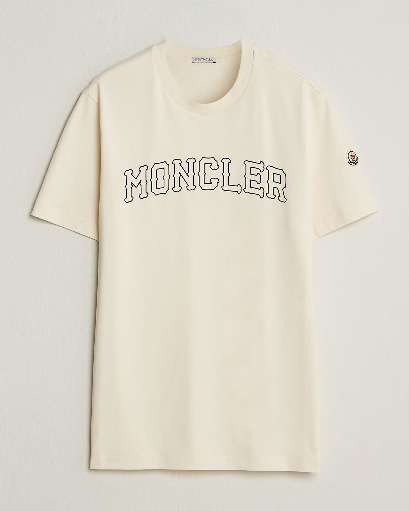 Mies | T-paidat | Moncler | College Logo T-Shirt Off White