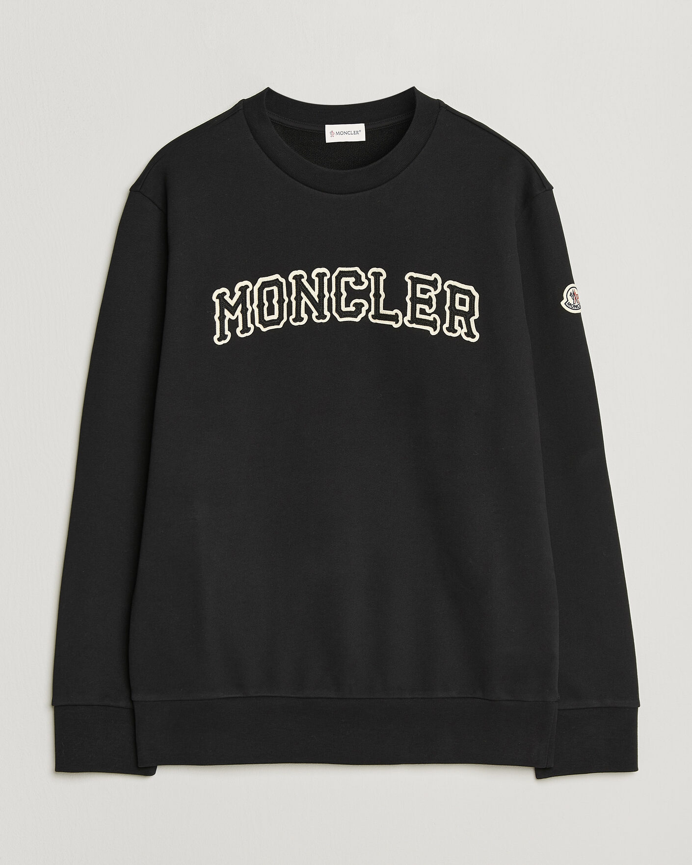 Mies | Puserot | Moncler | College Logo Sweatshirt Black