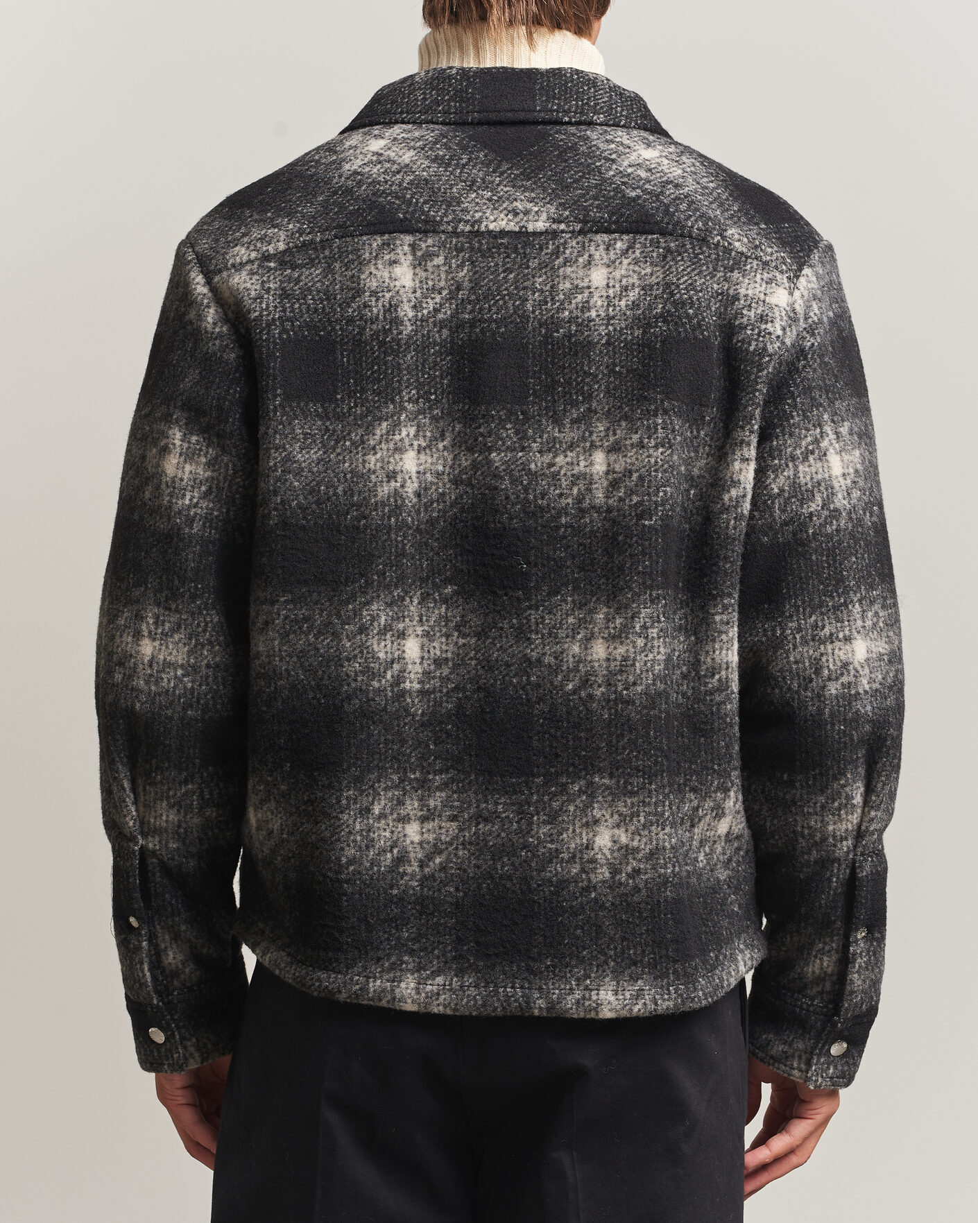 Mies | Kauluspaidat | Moncler | Flannel Overshirt Grey Check