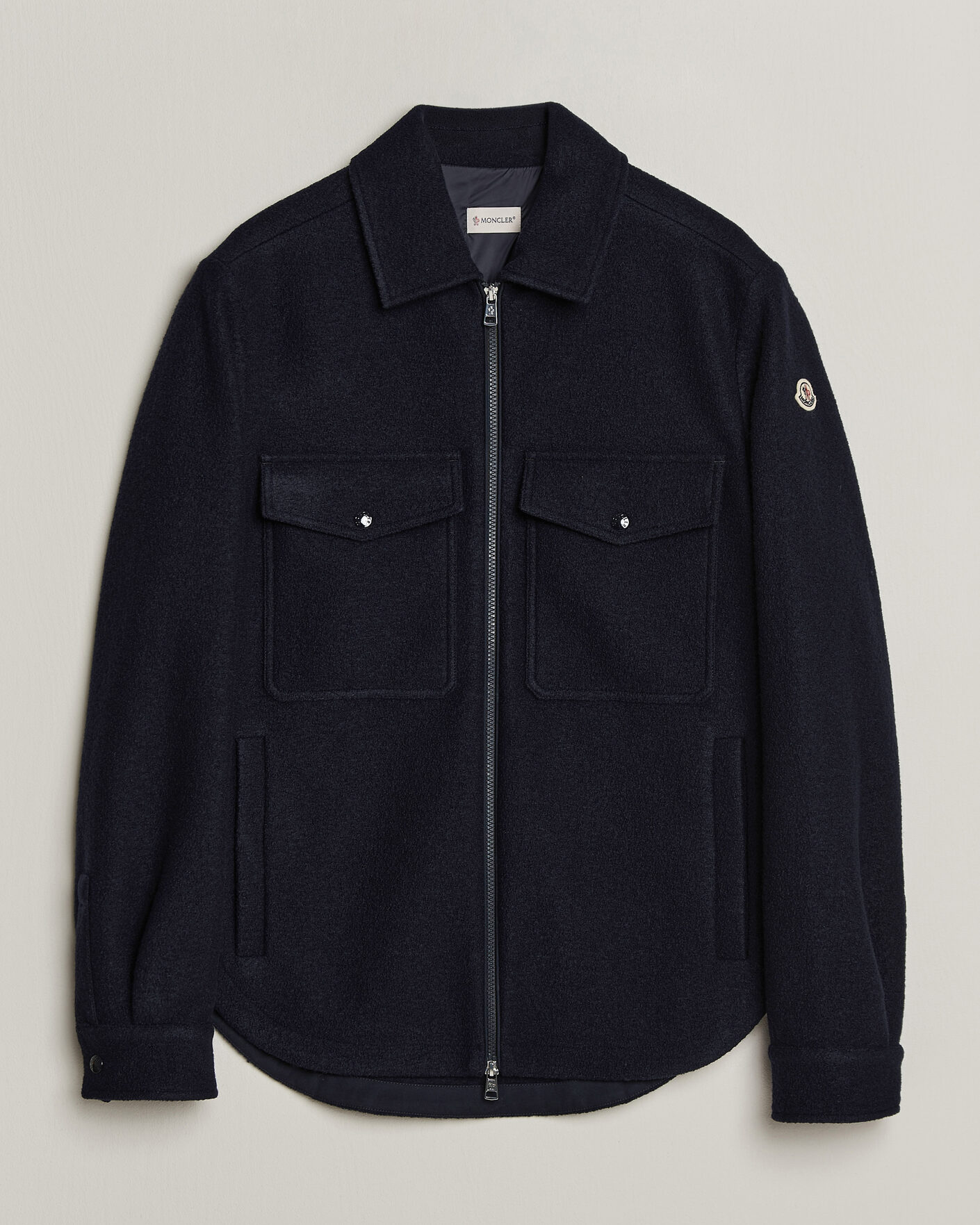 Mies | Kauluspaidat | Moncler | Zip Overshirt Navy