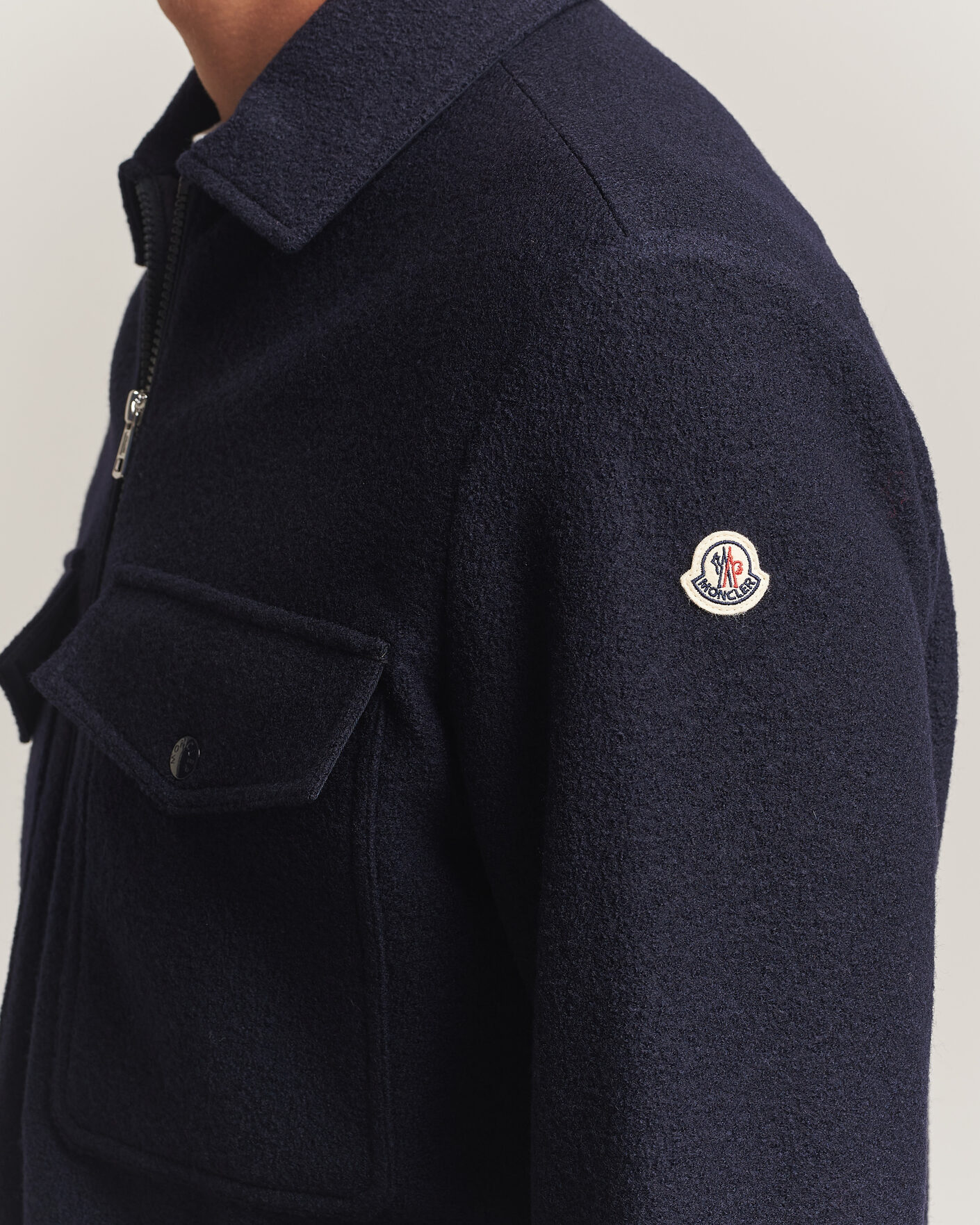 Mies | Kauluspaidat | Moncler | Zip Overshirt Navy