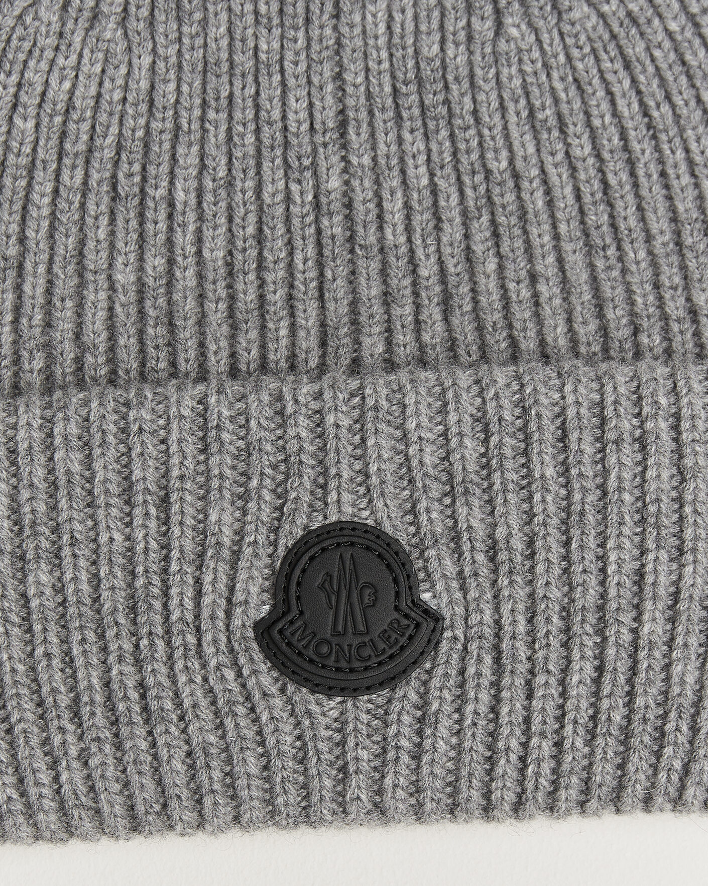 Mies | Pipot | Moncler | Rib Cashmere Beanie Grey