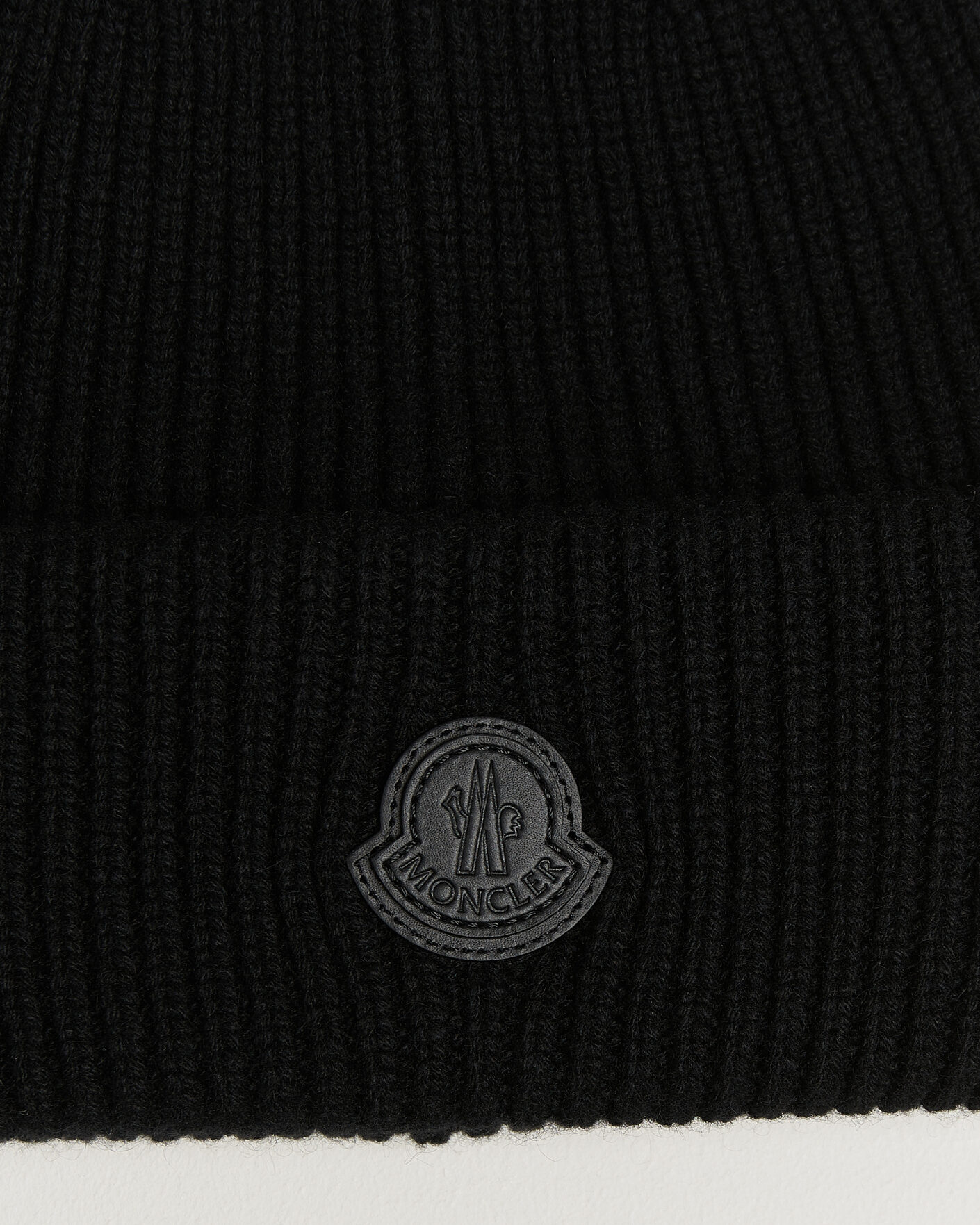 Mies | Pipot | Moncler | Rib Cashmere Beanie Black