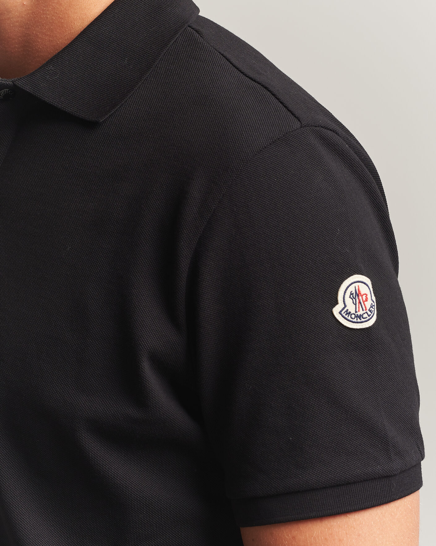 Mies | Pikeet | Moncler | Short Sleeve Polo Black