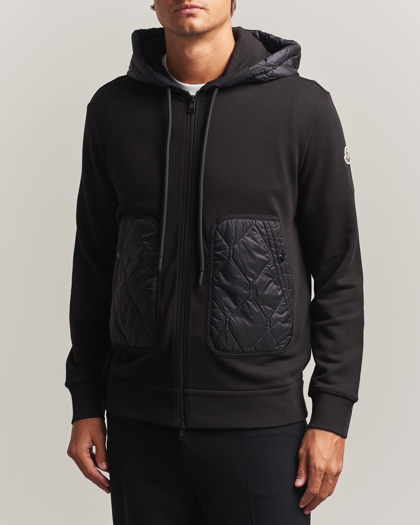 Mies | Puserot | Moncler | Full Zip Hoodie Black