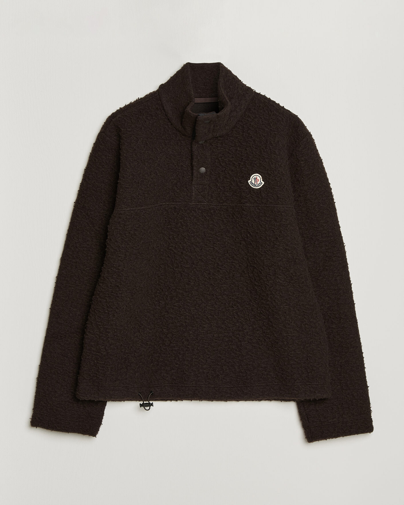 Mies | Puserot | Moncler | Half Zip Fleece Sweater Dark Brown