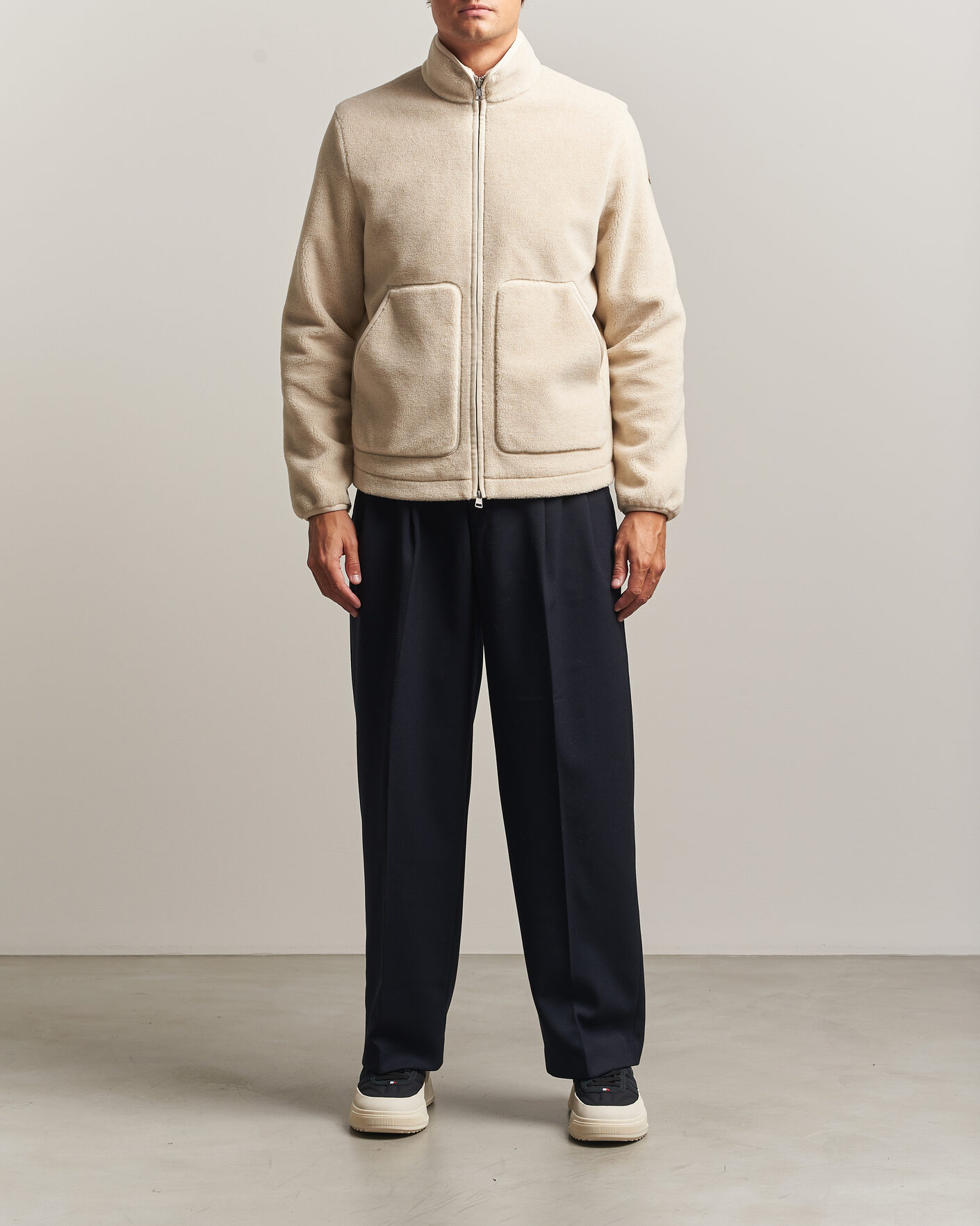 Mies | Puserot | Moncler | Full Zip Fleece  Cream