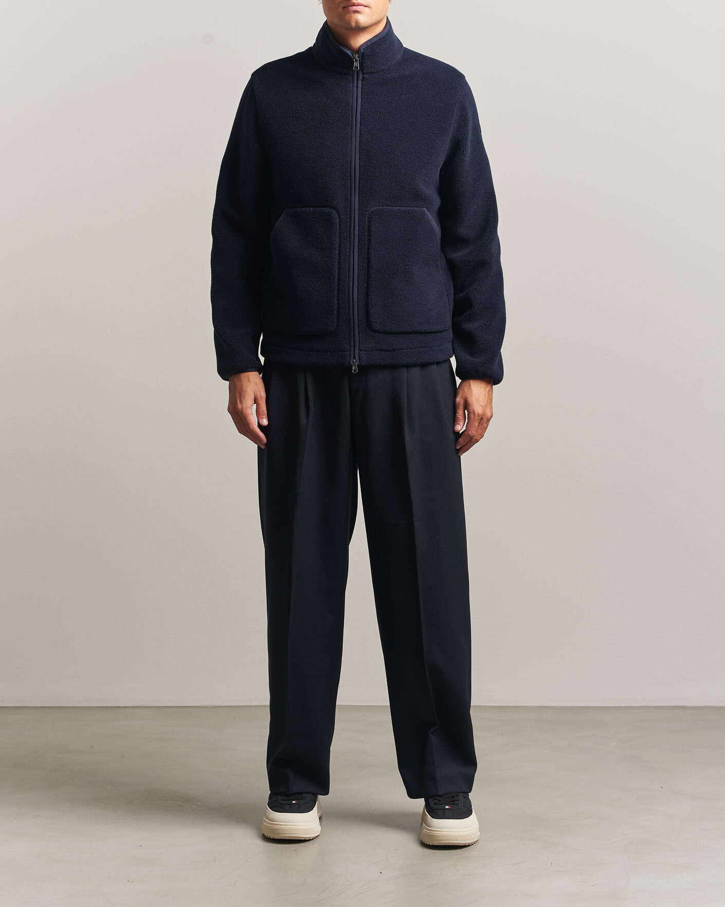 Mies | Puserot | Moncler | Full Zip Fleece  Navy