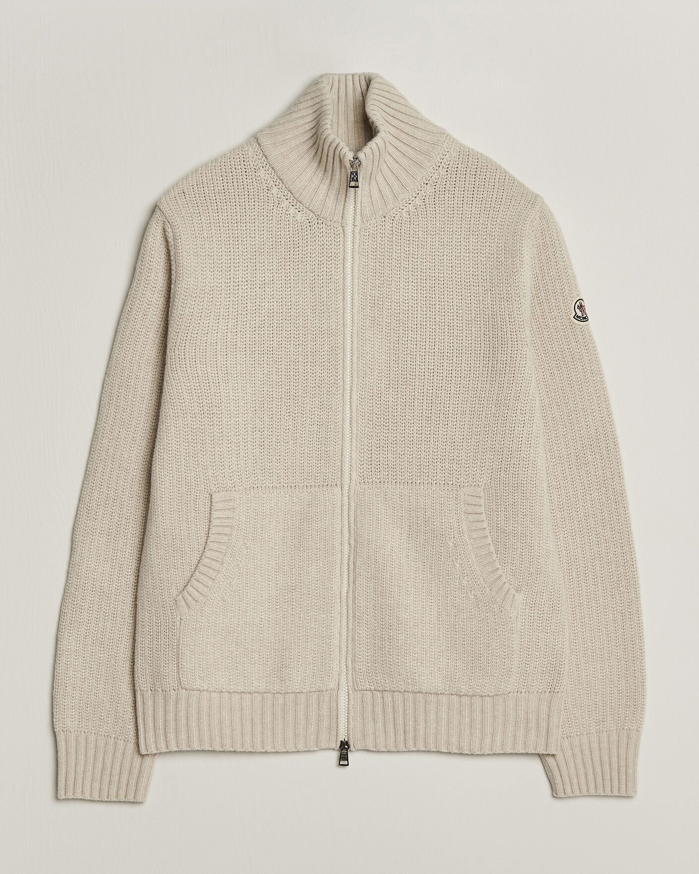 Mies | Puserot | Moncler | Full Zip Cardigan Light Beige
