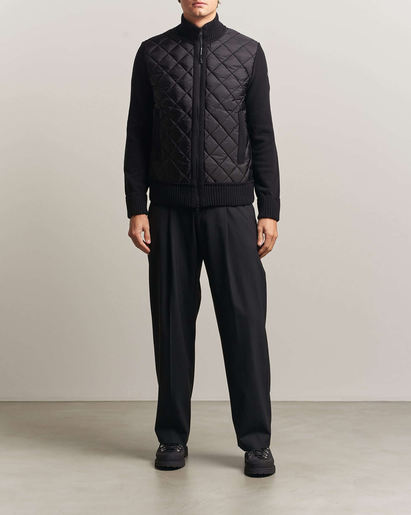 Mies | Takit | Moncler | Quilted Hybrid Jacket Black