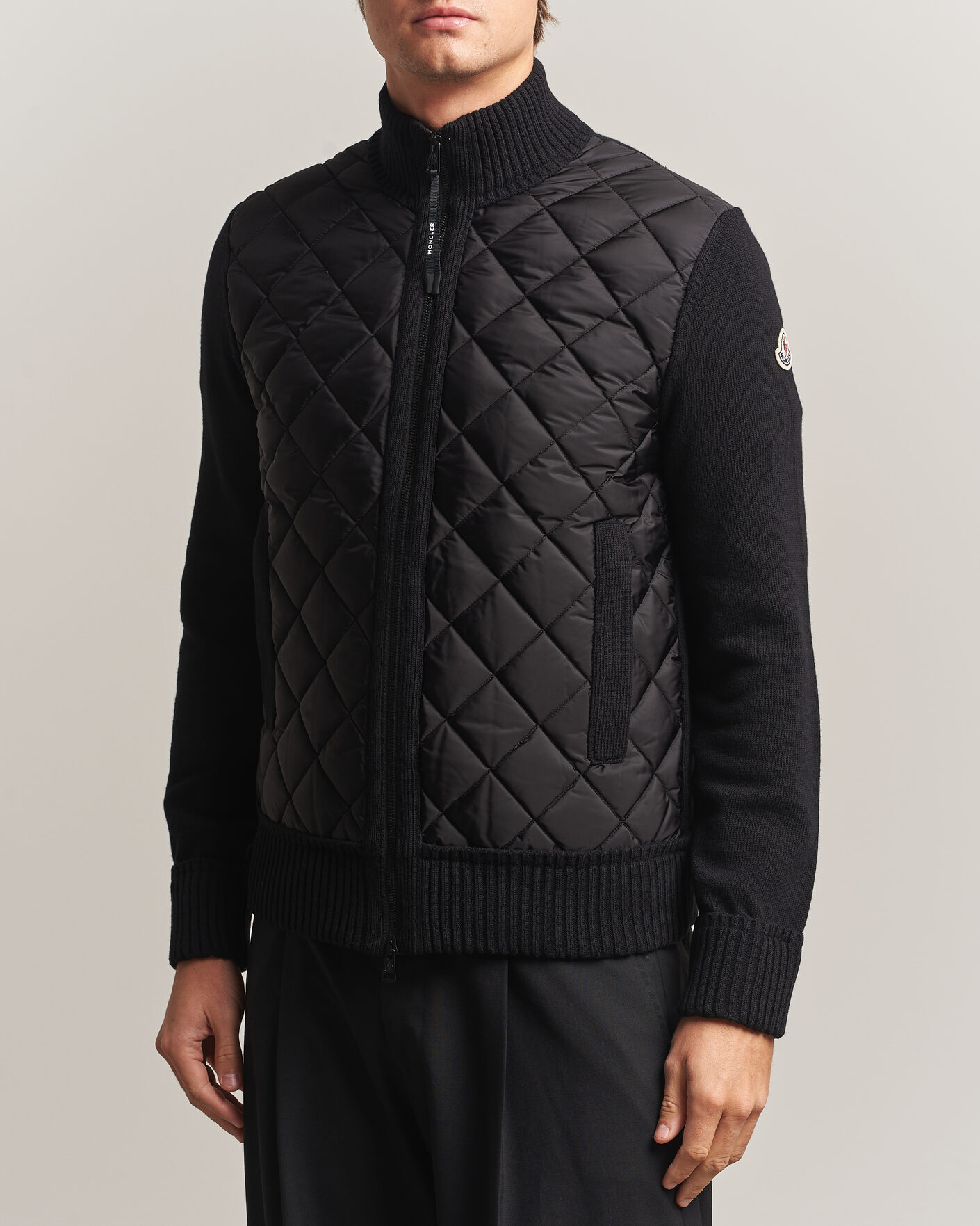 Mies | Takit | Moncler | Quilted Hybrid Jacket Black